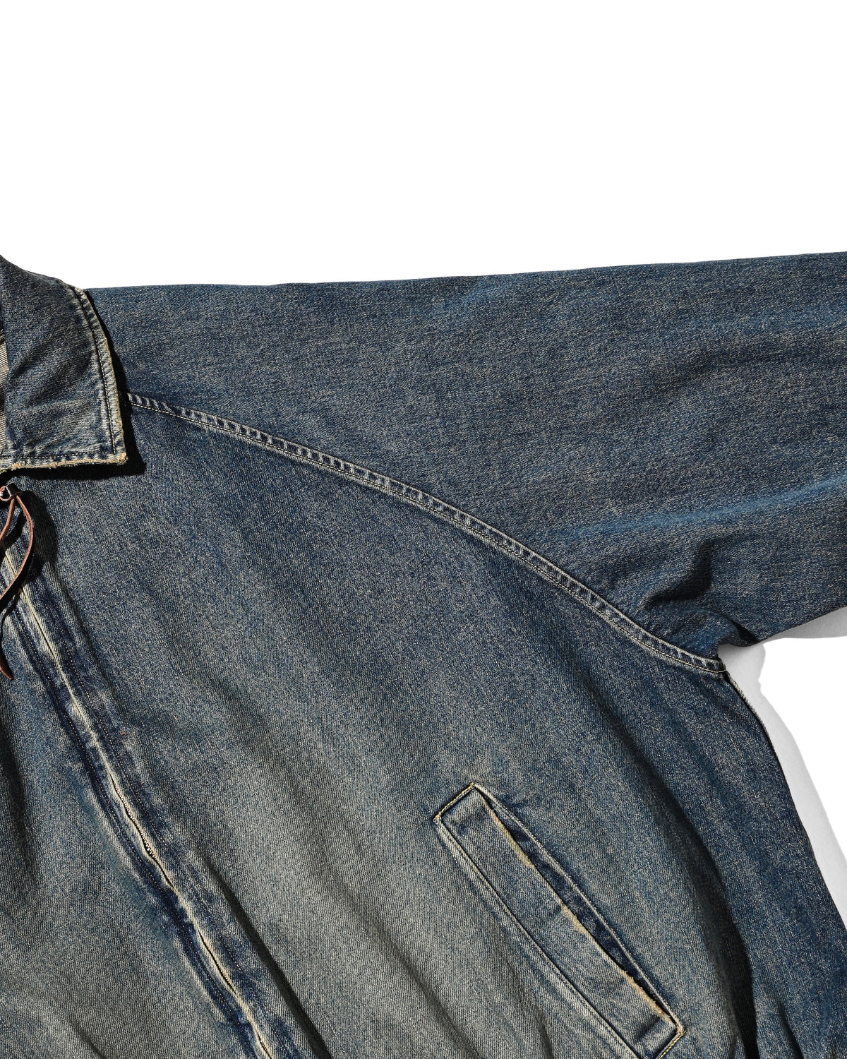 VINTAGE DYED SELVEDGE DENIM CITY UTILITY JACKET (VINTAGE INDIGO)