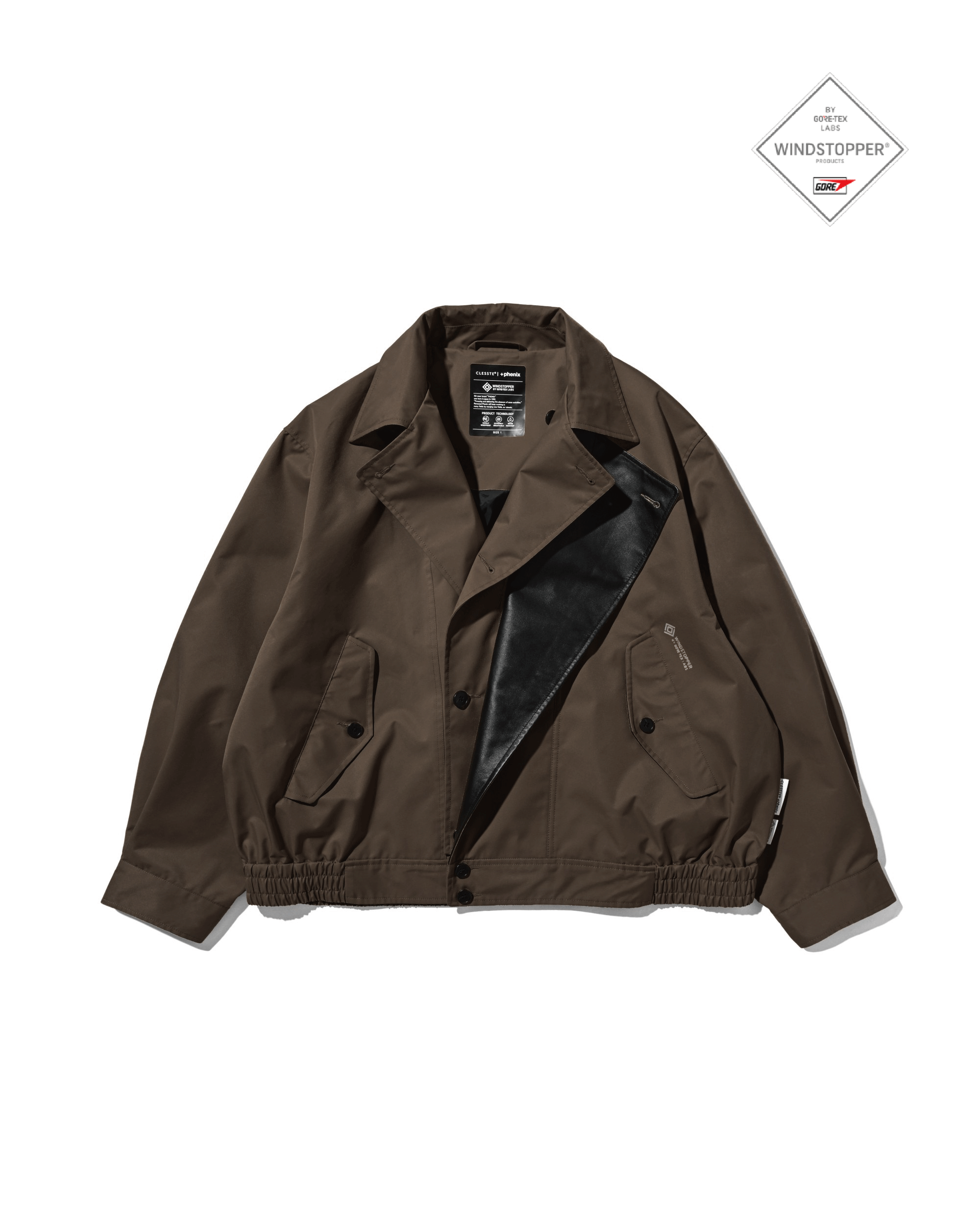 【10.24 SAT 20:00- IN STOCK】 +phenix WINDSTOPPER® by GORE-TEX LABS TWILL CITY DOUBLE FLAP JACKET (URBAN BROWN)