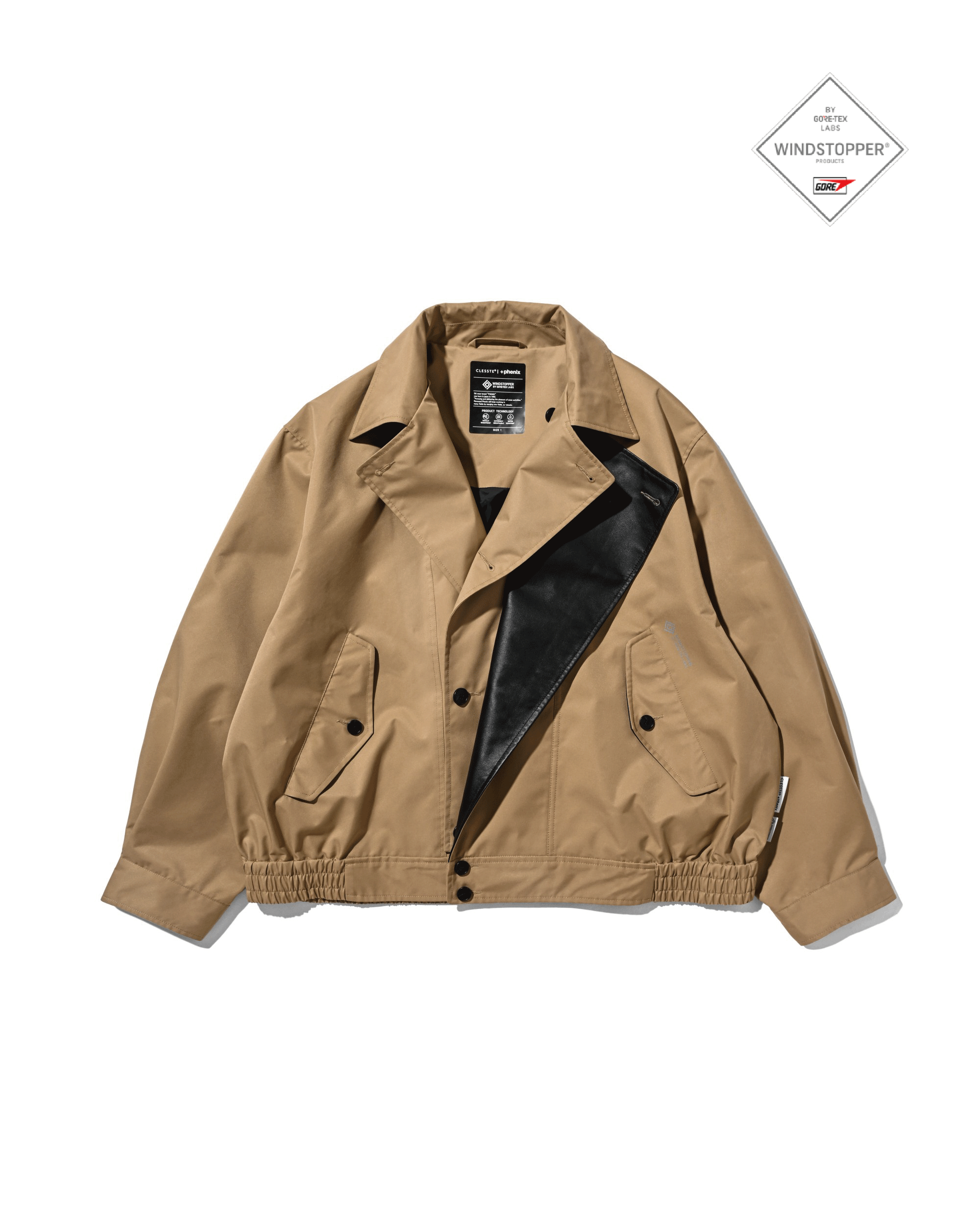 【10.24 SAT 20:00- IN STOCK】 +phenix WINDSTOPPER® by GORE-TEX LABS TWILL CITY DOUBLE FLAP JACKET (CAMEL BEIGE)