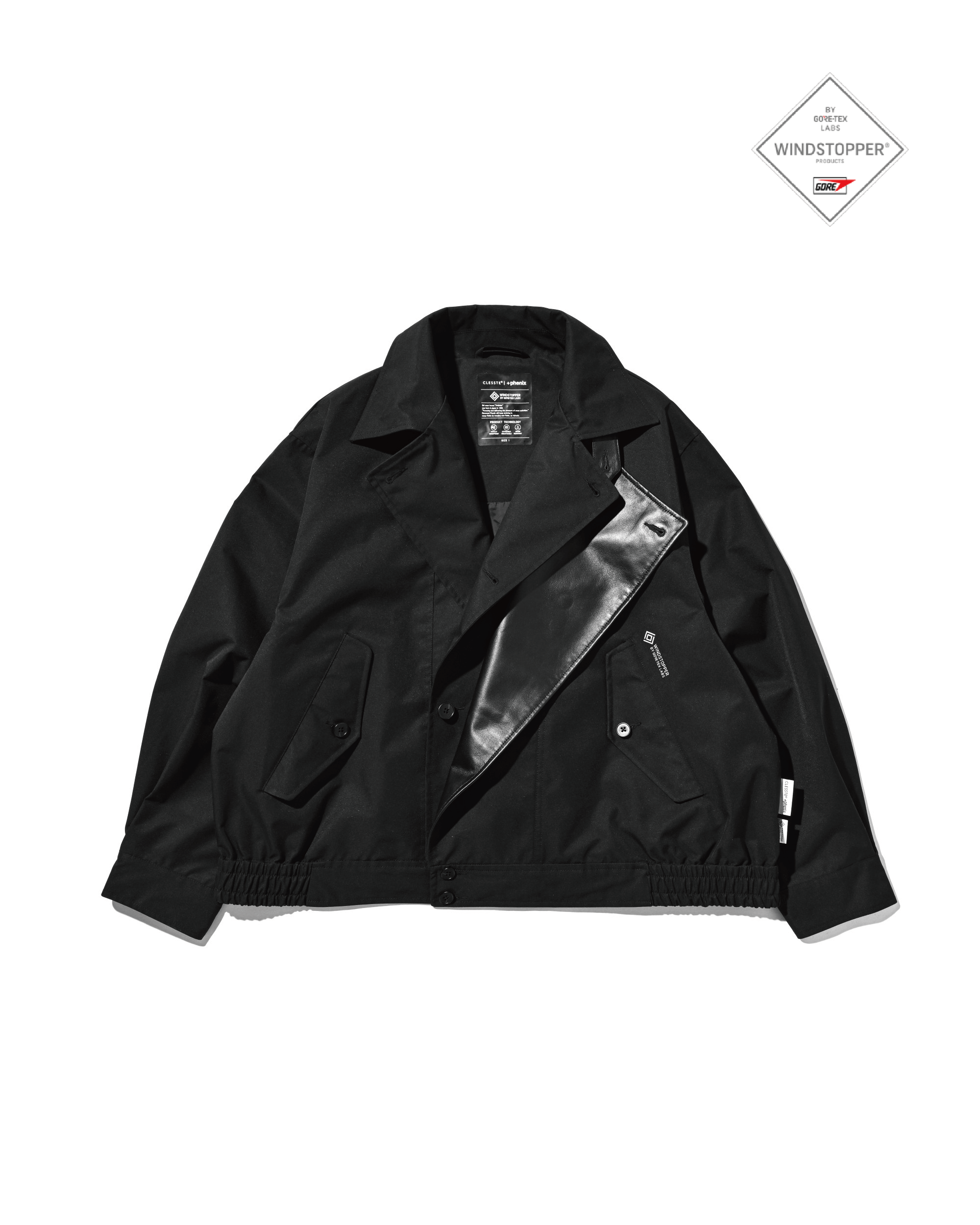 【10.24 SAT 20:00- IN STOCK】 +phenix WINDSTOPPER® by GORE-TEX LABS TWILL CITY DOUBLE FLAP JACKET (BLACK)