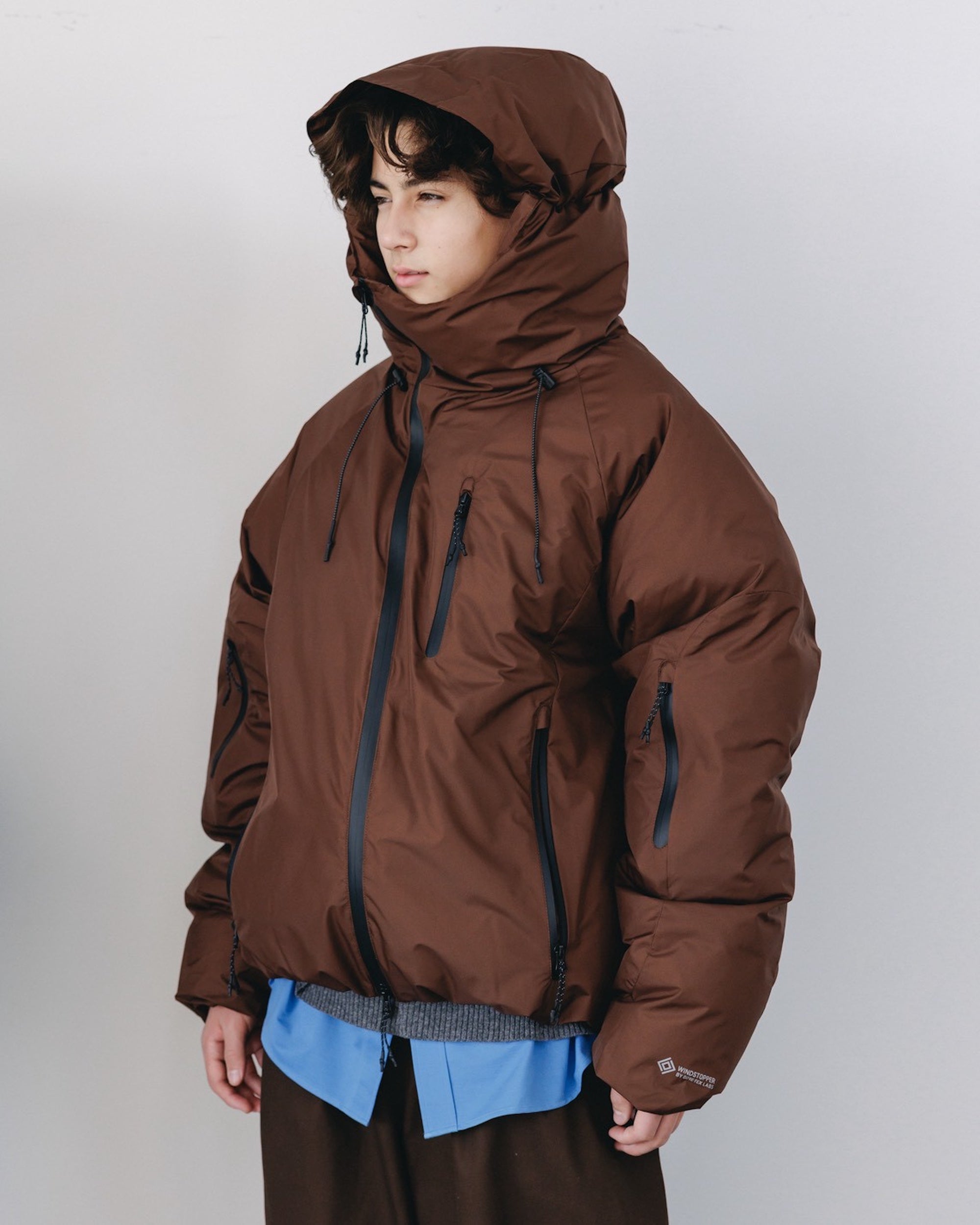 【12.20 SAT 20:00- IN STOCK】+phenix WINDSTOPPER® by GORE-TEX LABS CITY PUFFER JACKET (CHOCOLATE BROWN)