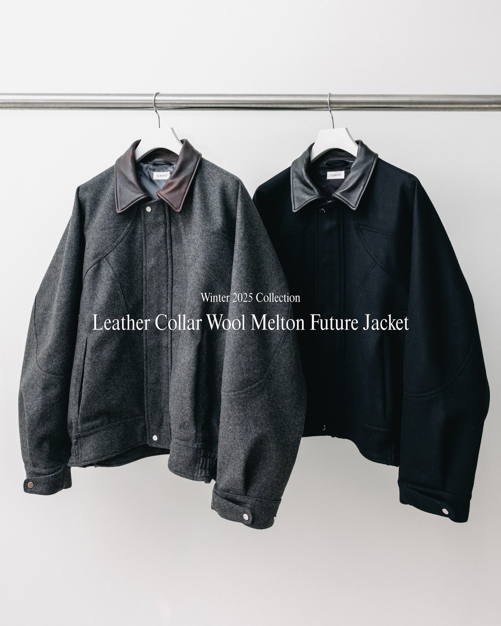 Leather-Collar-Wool-Melton-