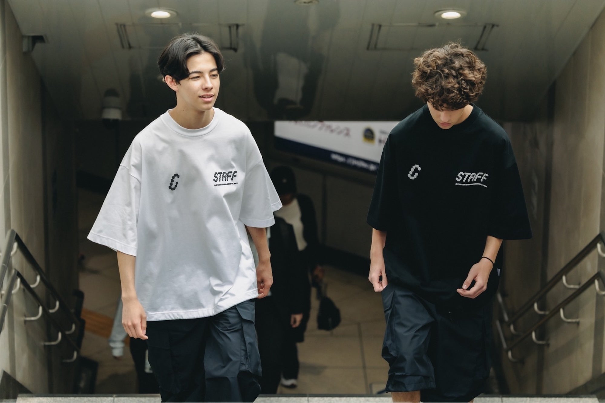 STAFF T-SHIRT WITH DRAWSTRINGS (WHITE)