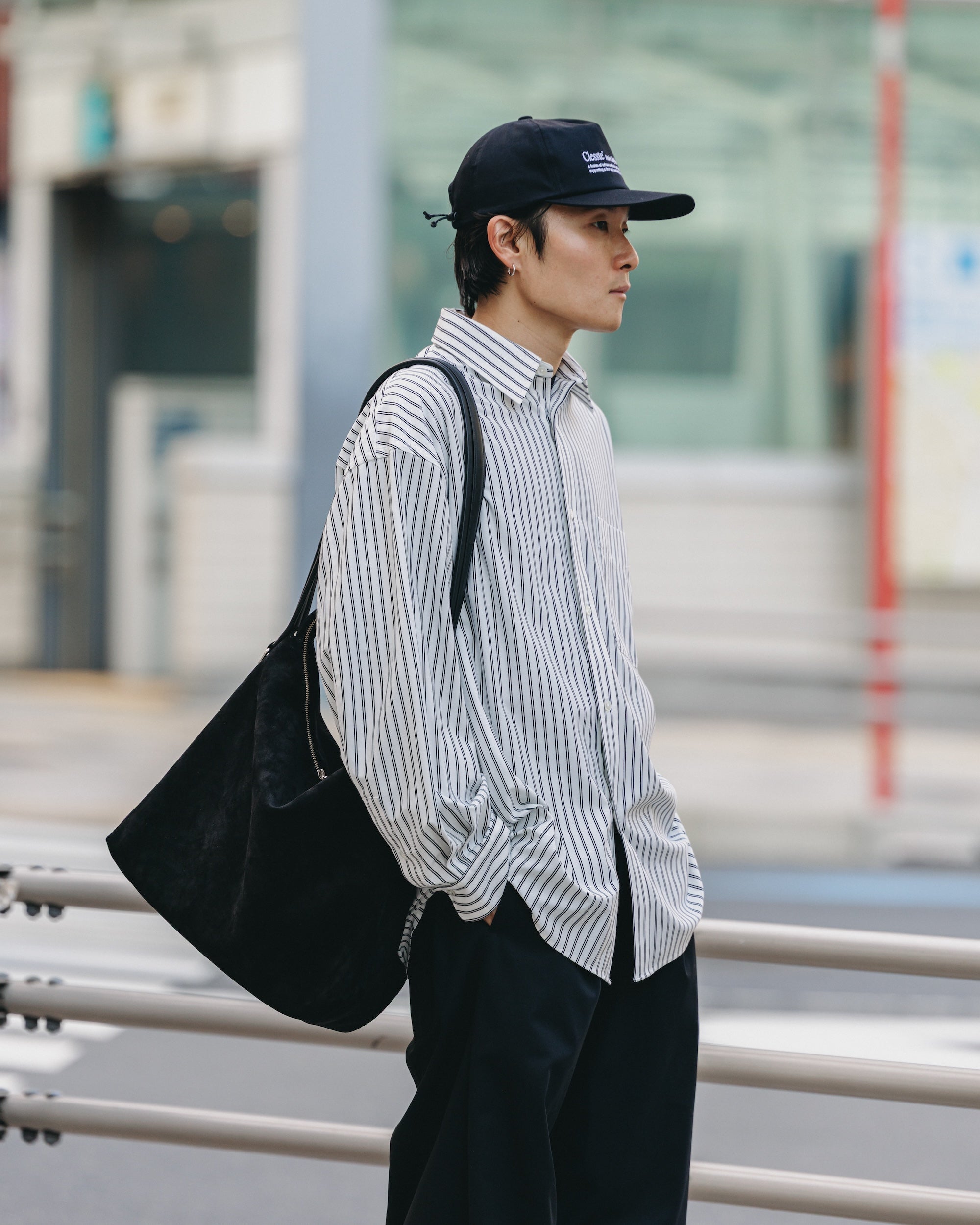 【9.17 WED 20:00- IN STOCK】46G KNIT EVERYDAY L/S SHIRT (WHITE STRIPE)