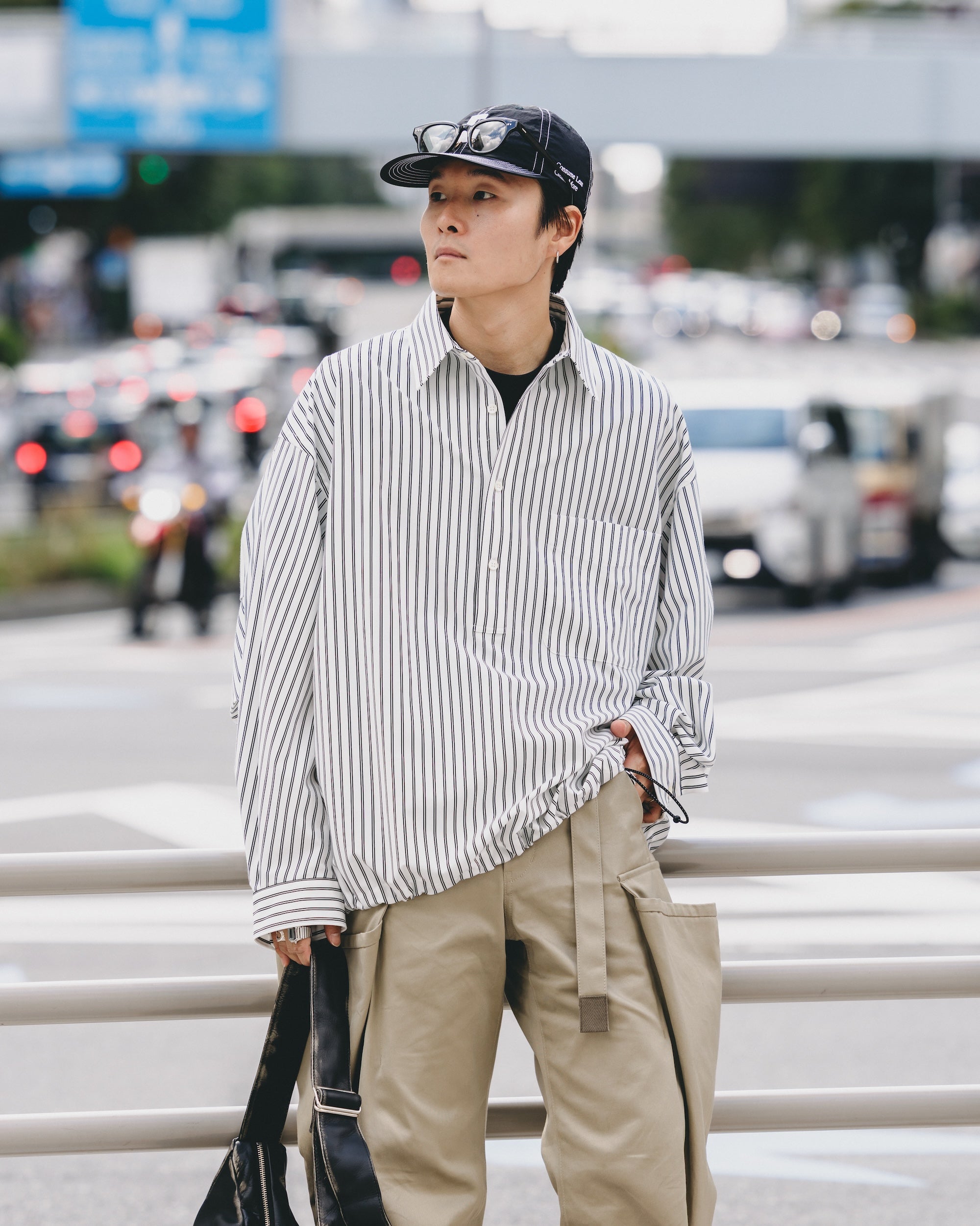 【9.27 SAT 20:00- IN STOCK】46G KNIT EVERYDAY PULLOVER L/S SHIRT (WHITE STRIPE)
