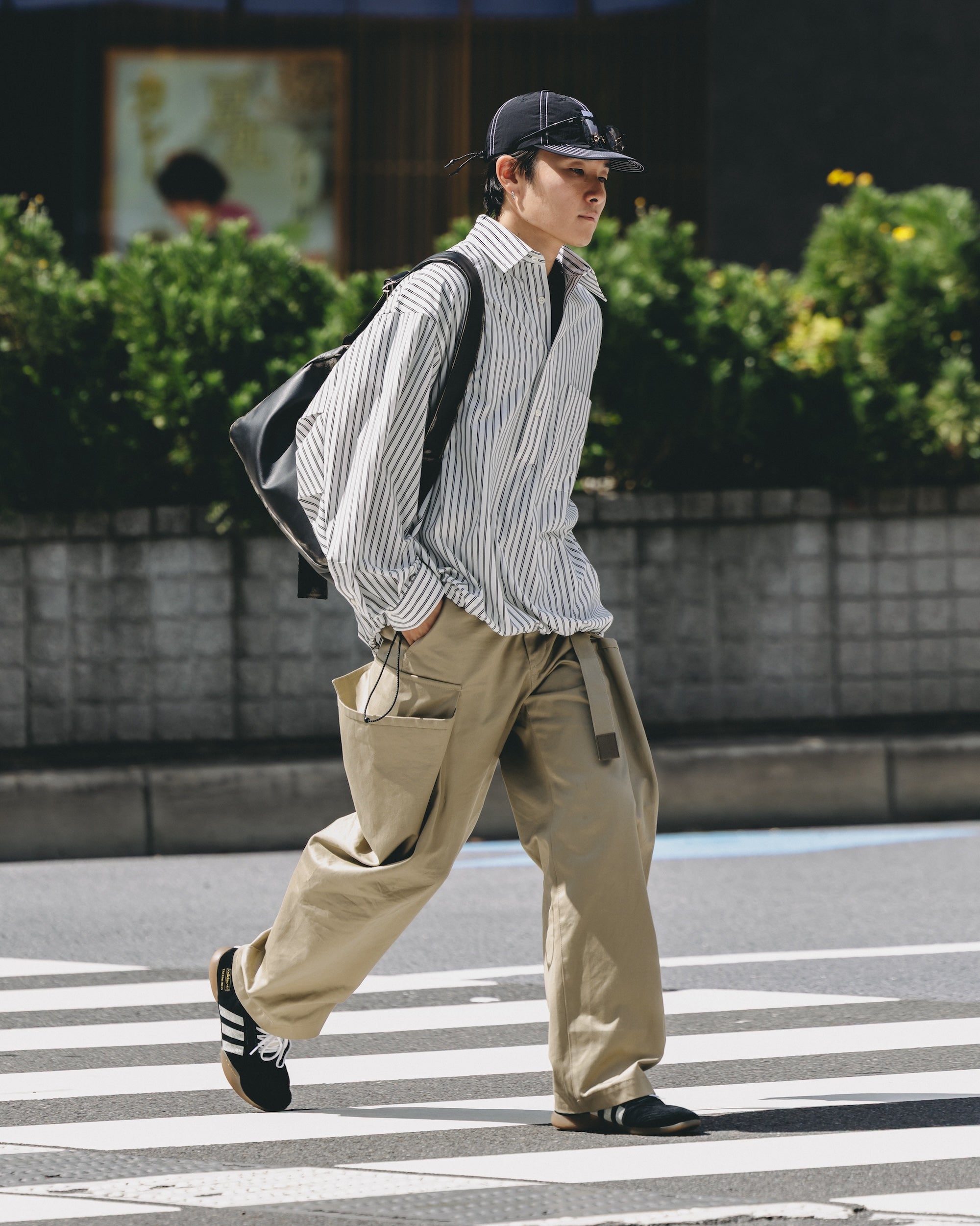 【9.27 SAT 20:00- IN STOCK】46G KNIT EVERYDAY PULLOVER L/S SHIRT (WHITE STRIPE)