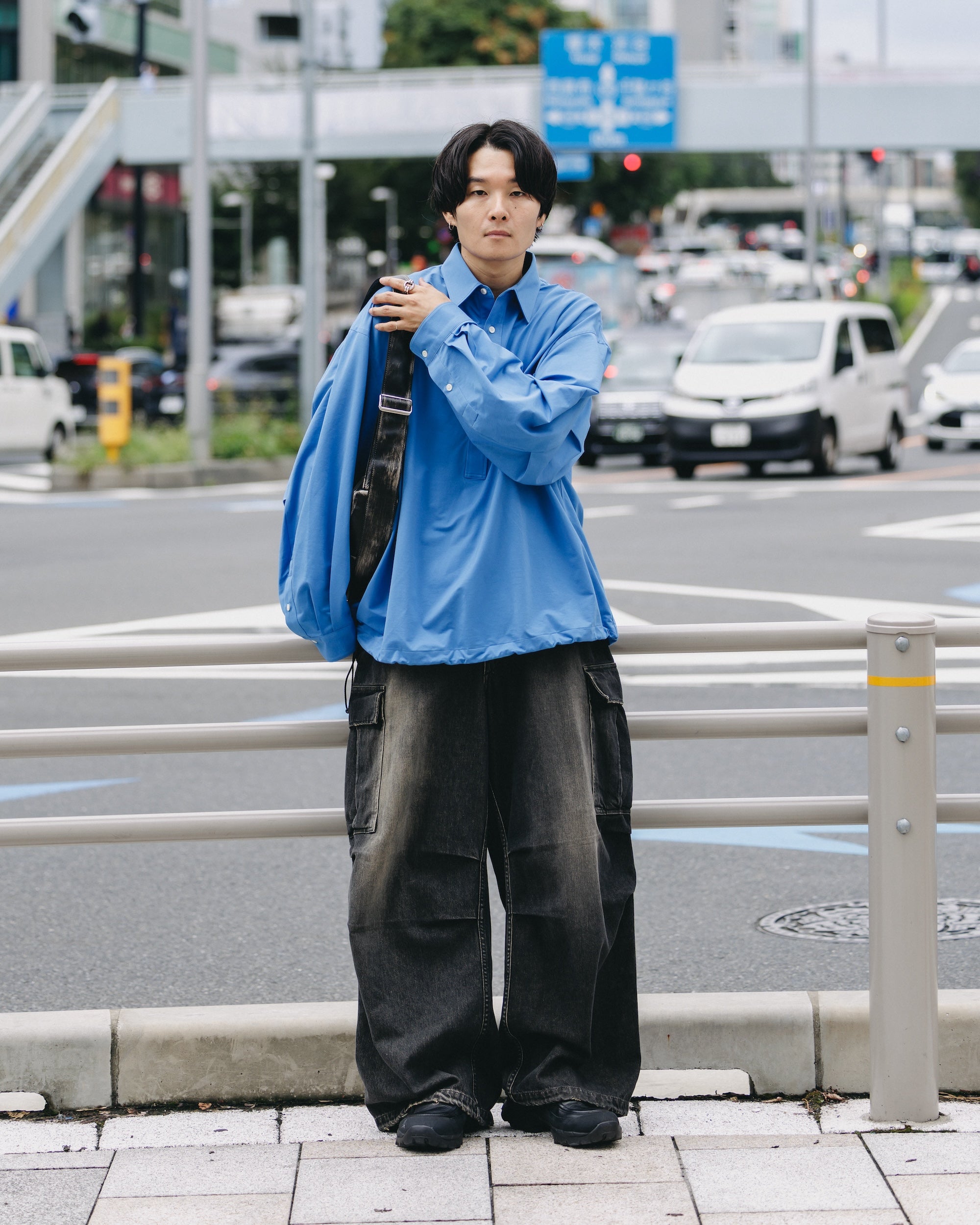 【9.27 SAT 20:00- IN STOCK】46G KNIT EVERYDAY PULLOVER L/S SHIRT (SAX BLUE)