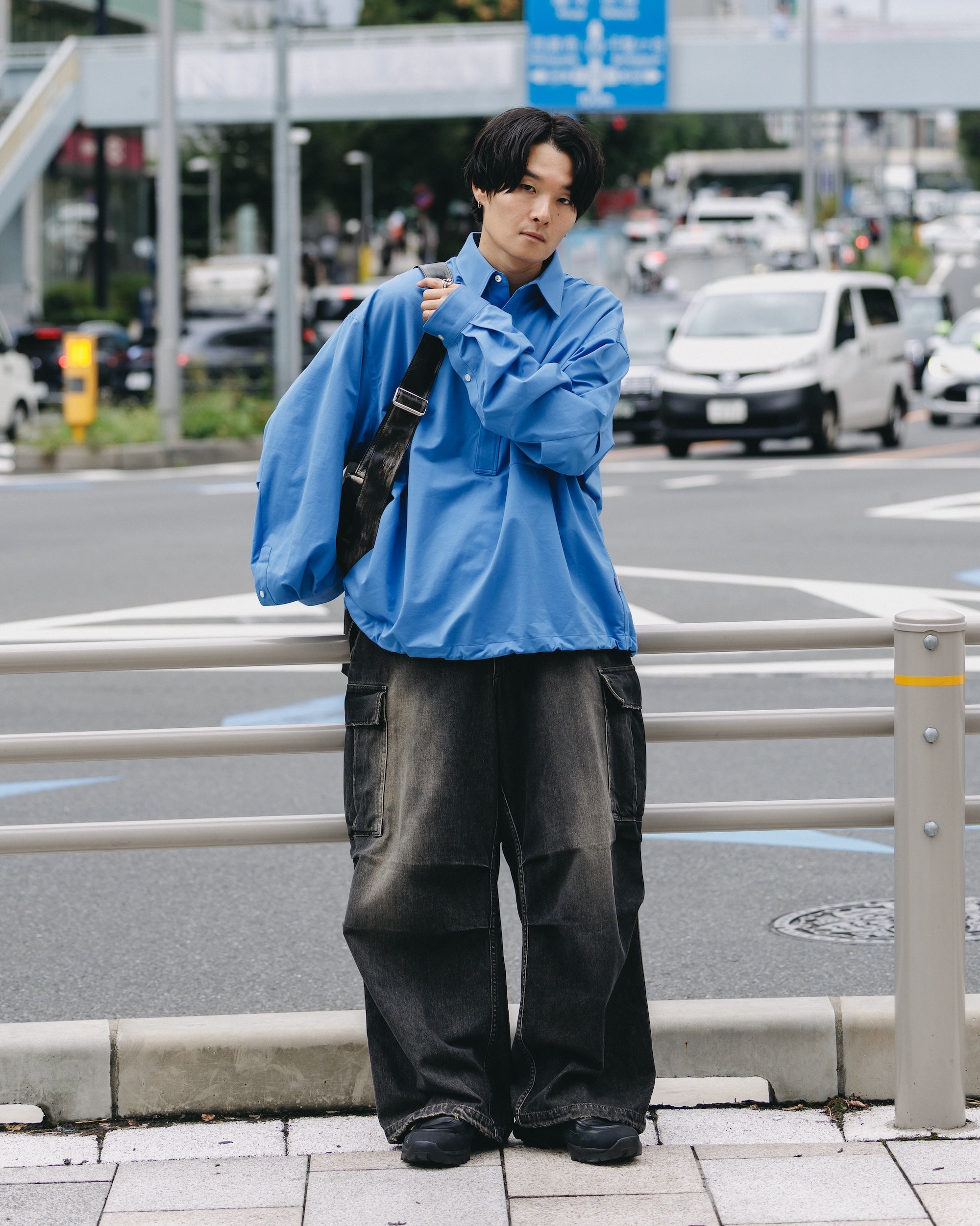 【9.27 SAT 20:00- IN STOCK】46G KNIT EVERYDAY PULLOVER L/S SHIRT (SAX BLUE)