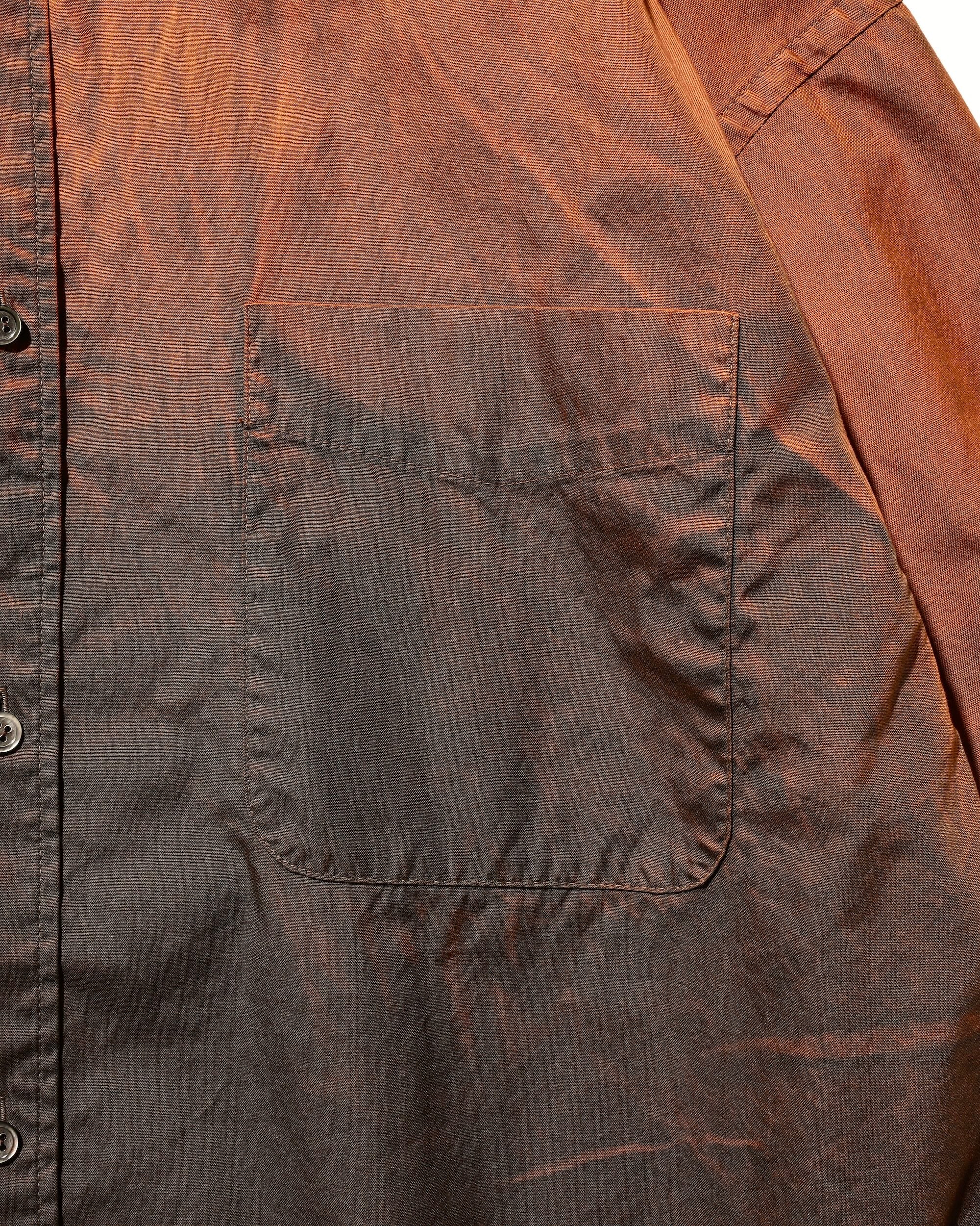 【10.1 WED 20:00- IN STOCK】GRADATION DYED CLASSIC CITY L/S SHIRT (BROWN)