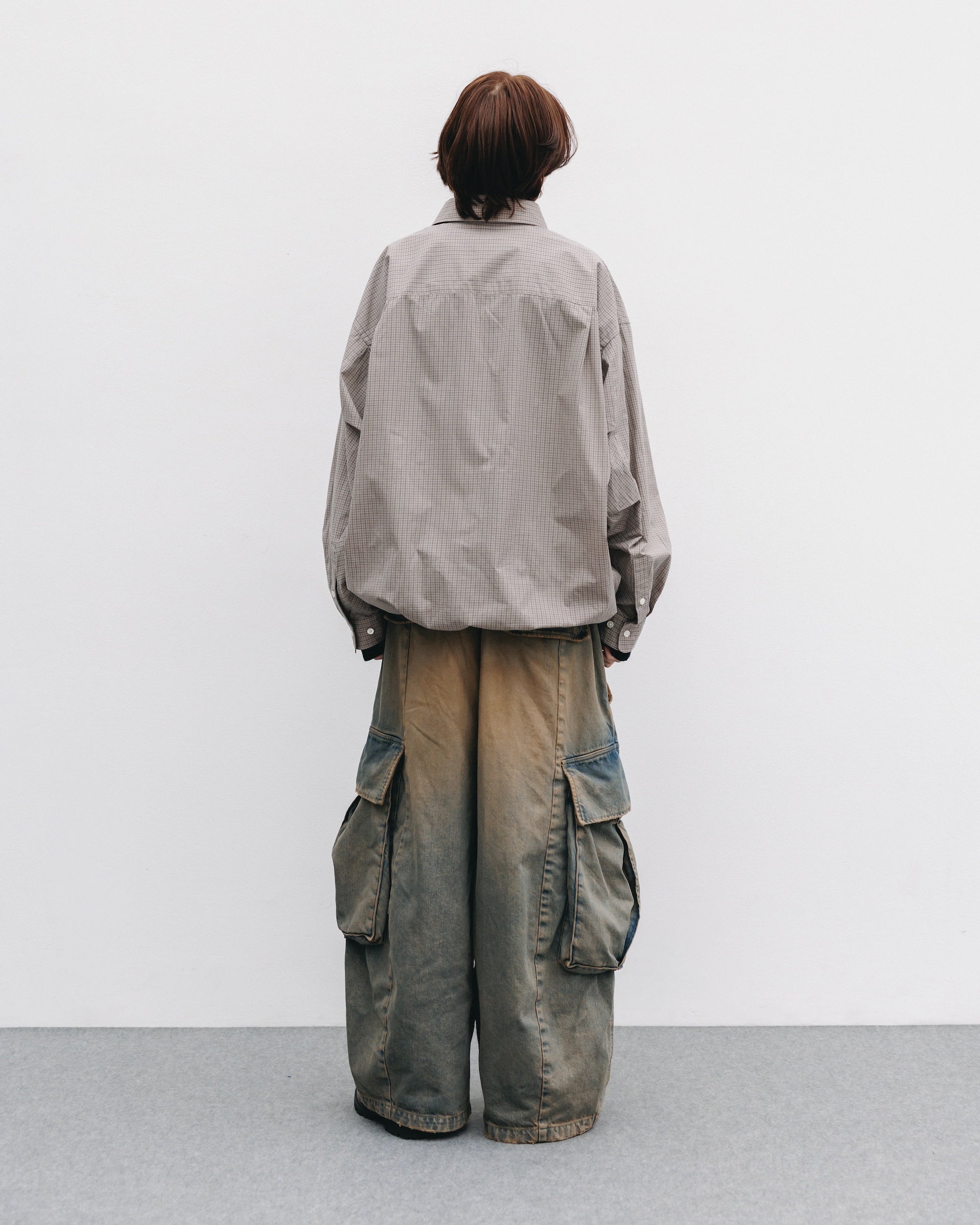 【11.8 SAT 20:00- IN STOCK】MINI PLAID L/S PULLOVER SHIRT (BEIGE)