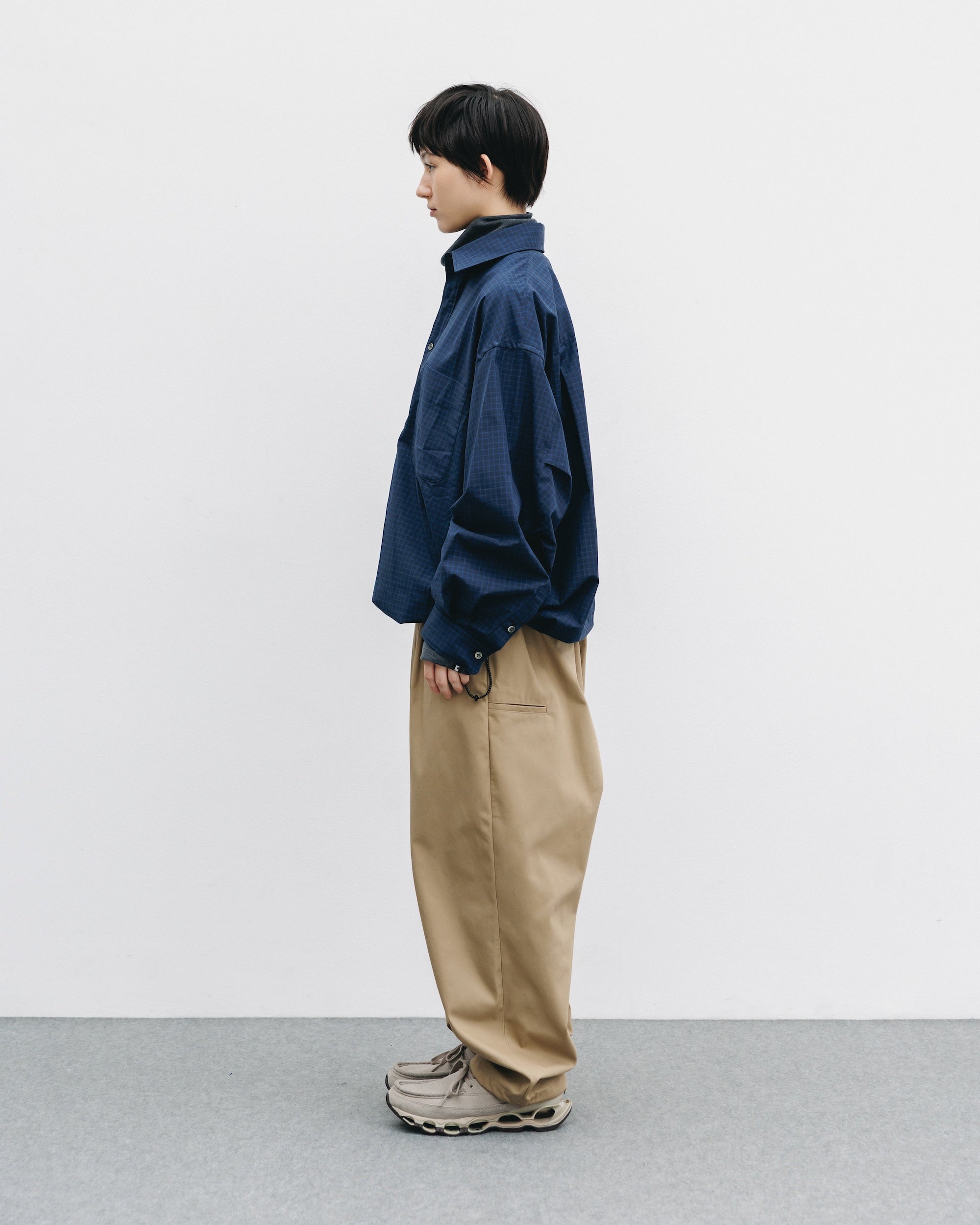 【11.8 SAT 20:00- IN STOCK】MINI PLAID L/S PULLOVER SHIRT (NAVY)