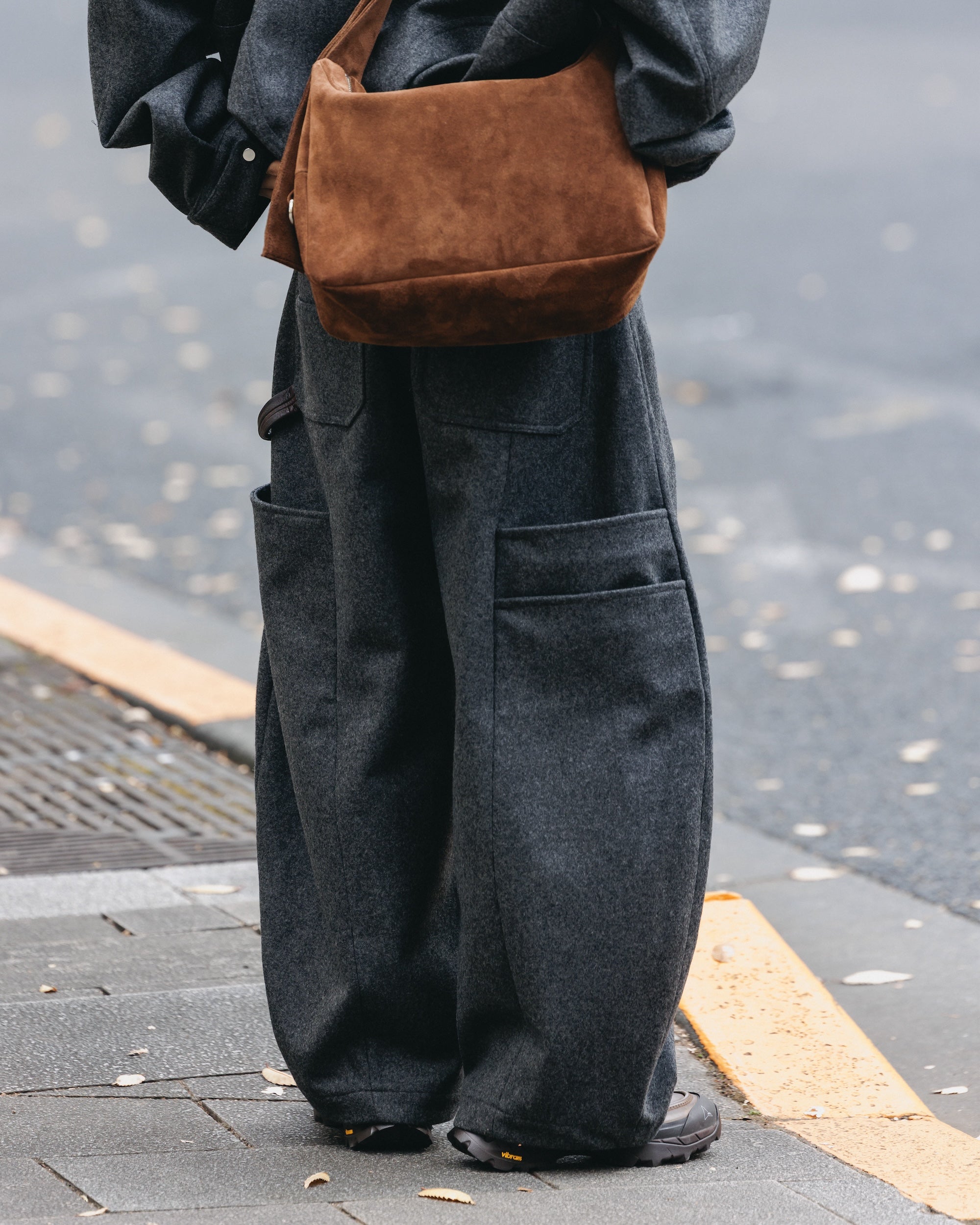 WOOL MELTON MASSIVE PANTS (GRAY)