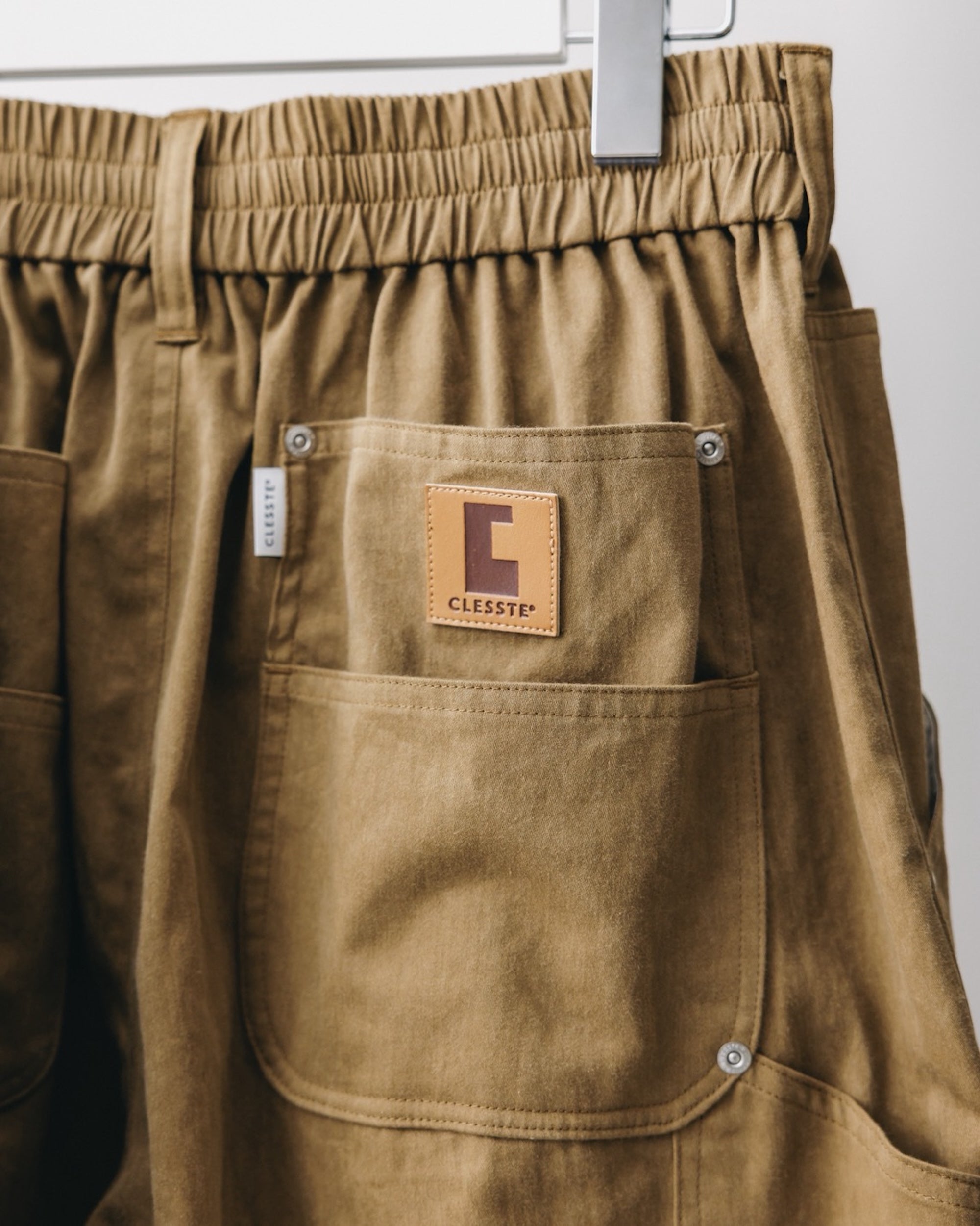 【12.27 SAT 20:00- IN STOCK】VINTAGE EFFECT DOUBLE KNEE CURVED WORKER PANTS (BEIGE)