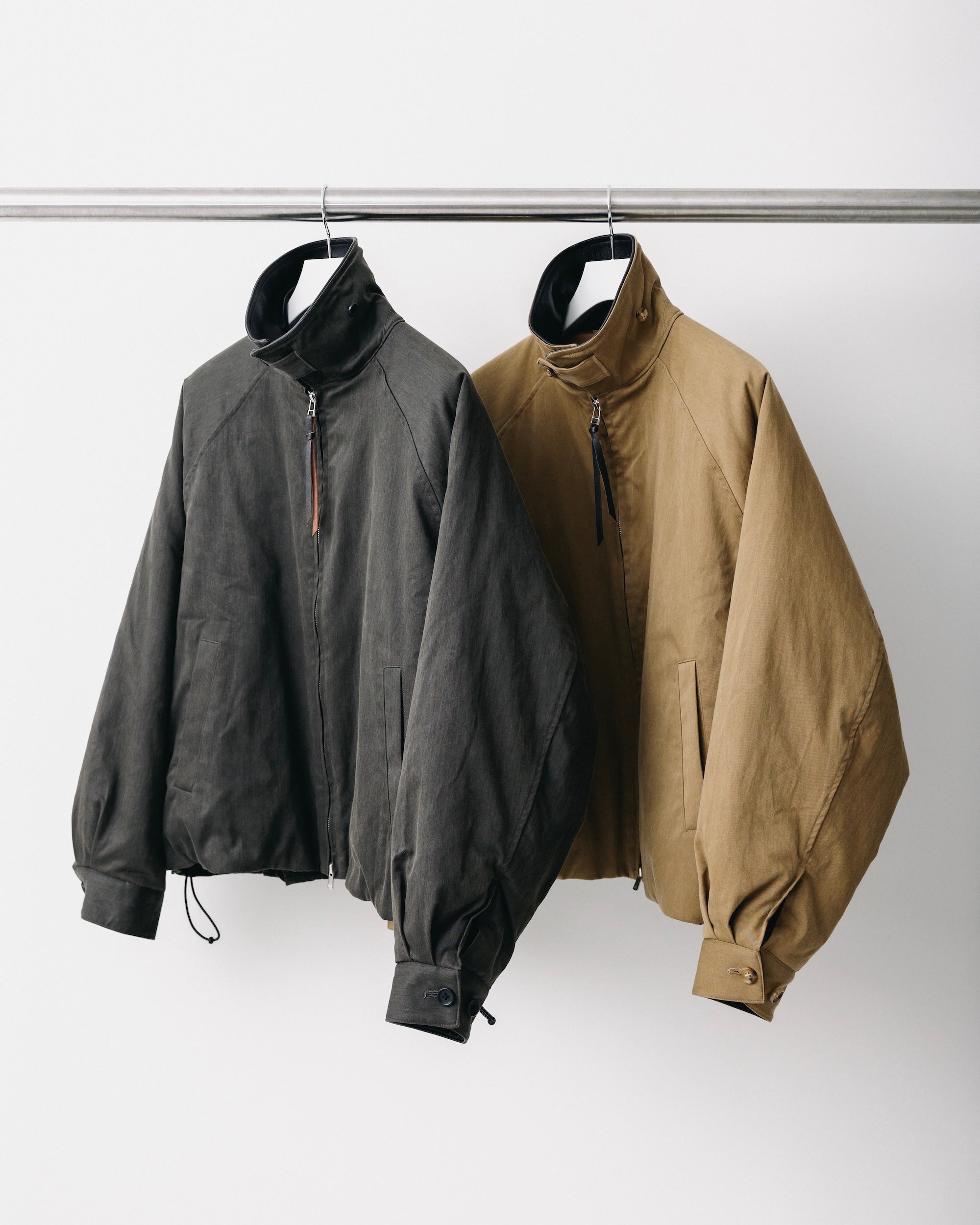 VINTAGE EFFECT PADDED CITY UTILITY JACKET (BEIGE)