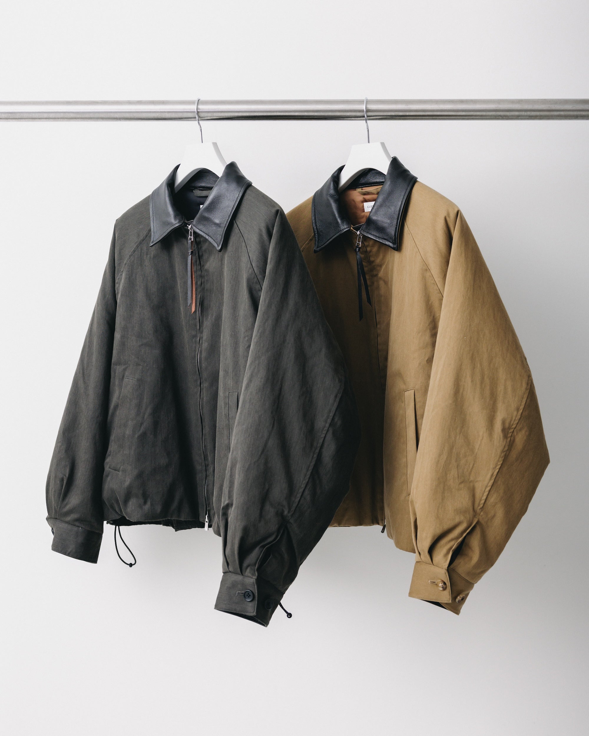 VINTAGE EFFECT PADDED CITY UTILITY JACKET (BLACK)