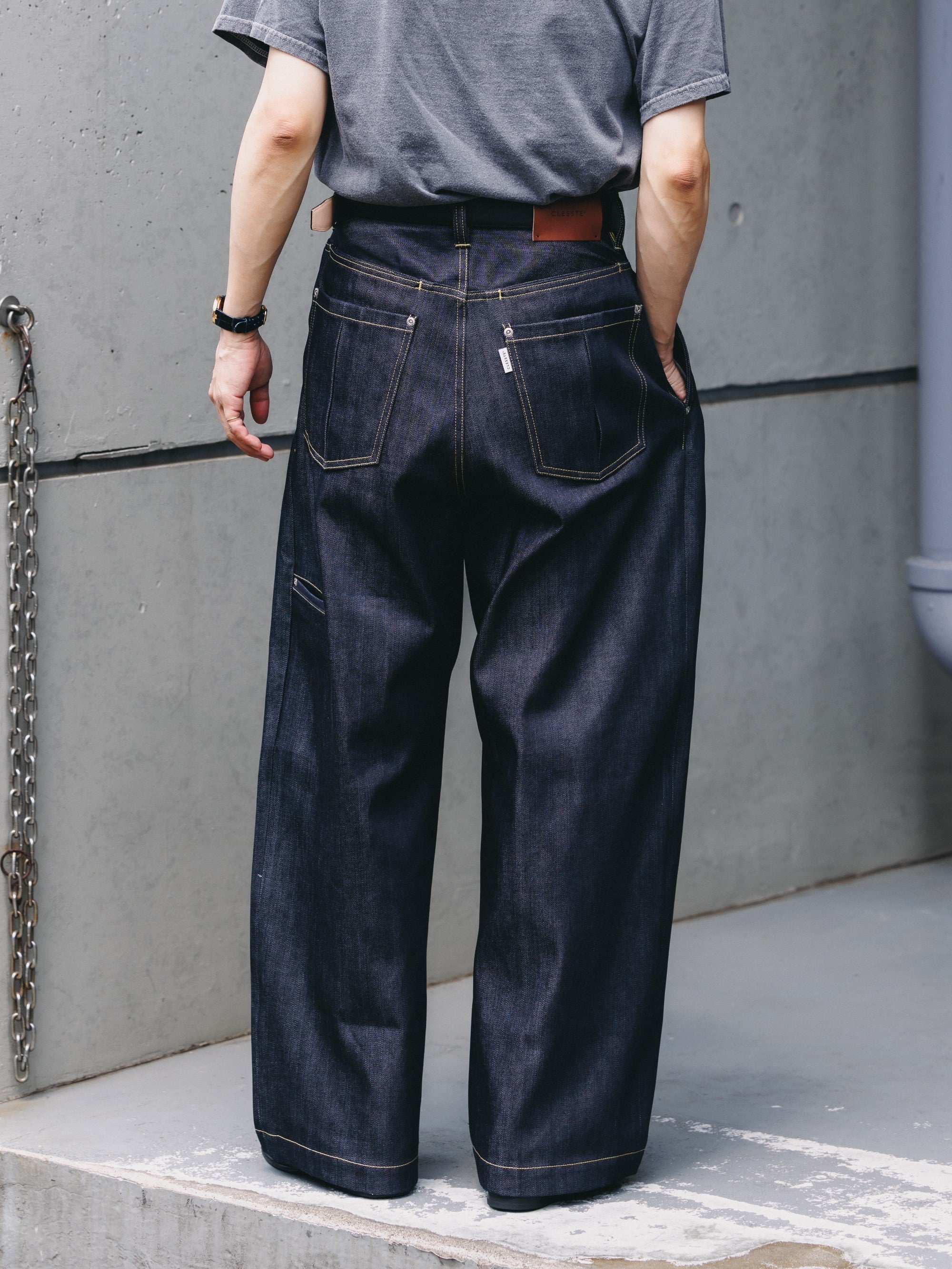【8.19 WED 20:00- IN STOCK】RAW DENIM CITY WIDE STRAIGHT PANTS (RIGID INDIGO)