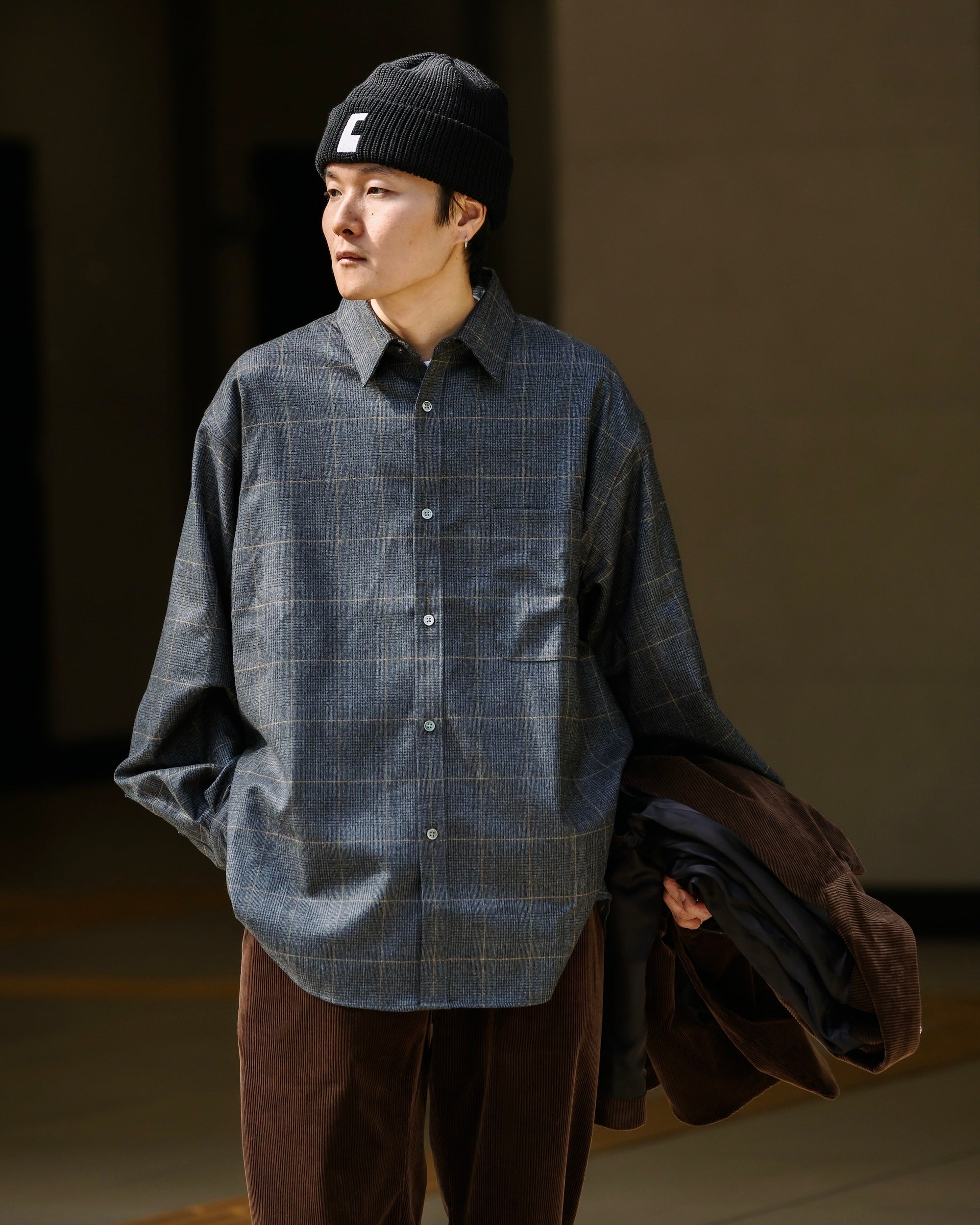 【10.17 THU 20:00- IN STOCK】LIGHT WOOL PLAID SHIRT