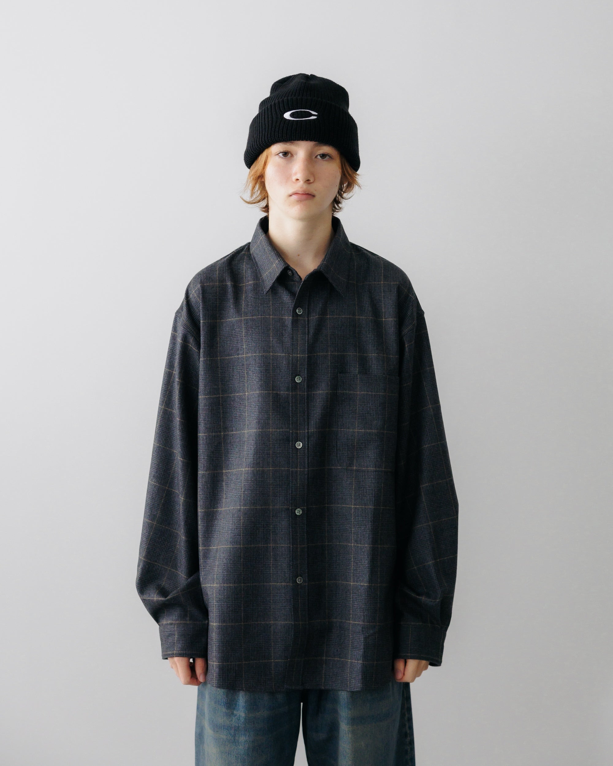 【10.17 THU 20:00- IN STOCK】LIGHT WOOL PLAID SHIRT