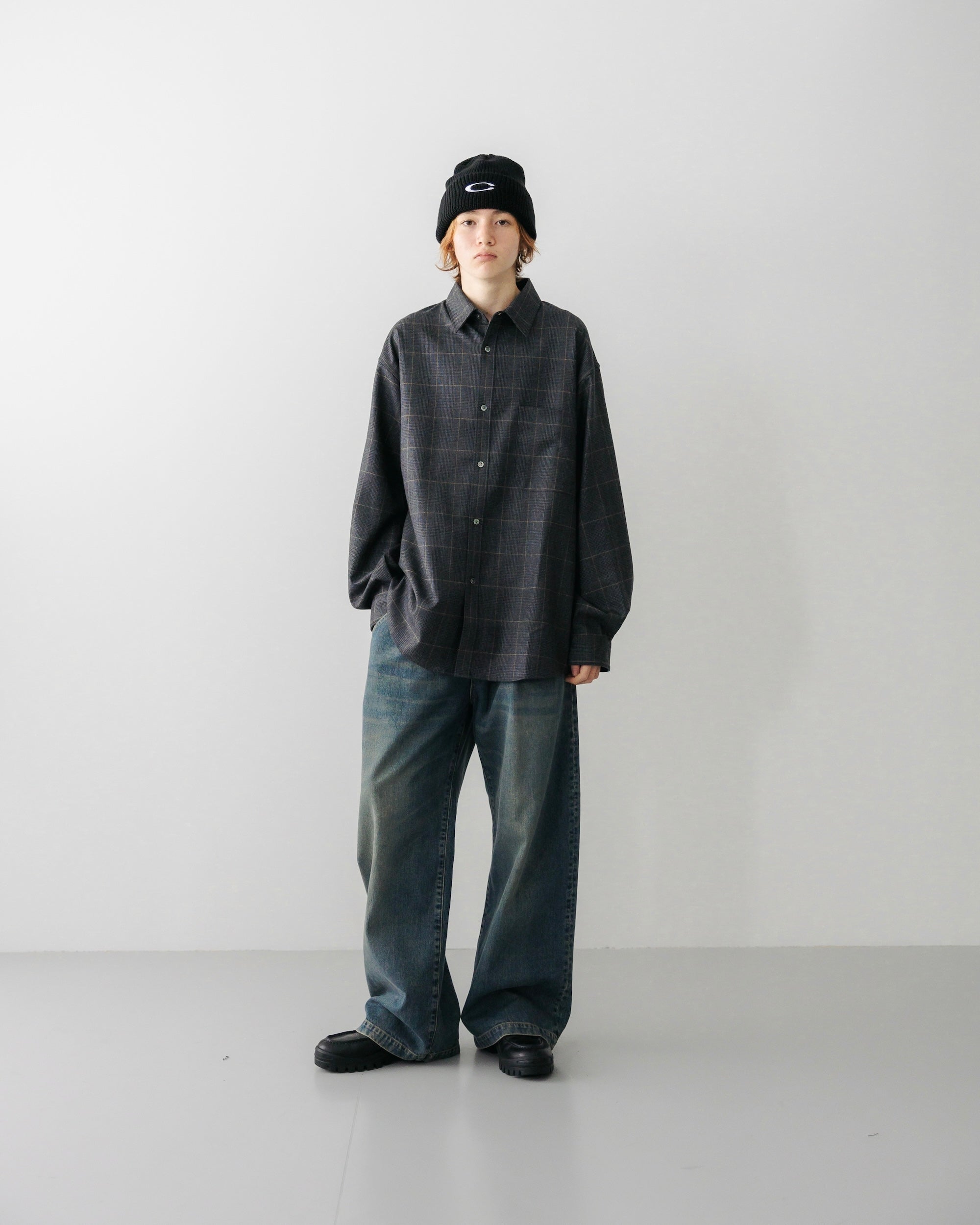 【10.17 THU 20:00- IN STOCK】LIGHT WOOL PLAID SHIRT