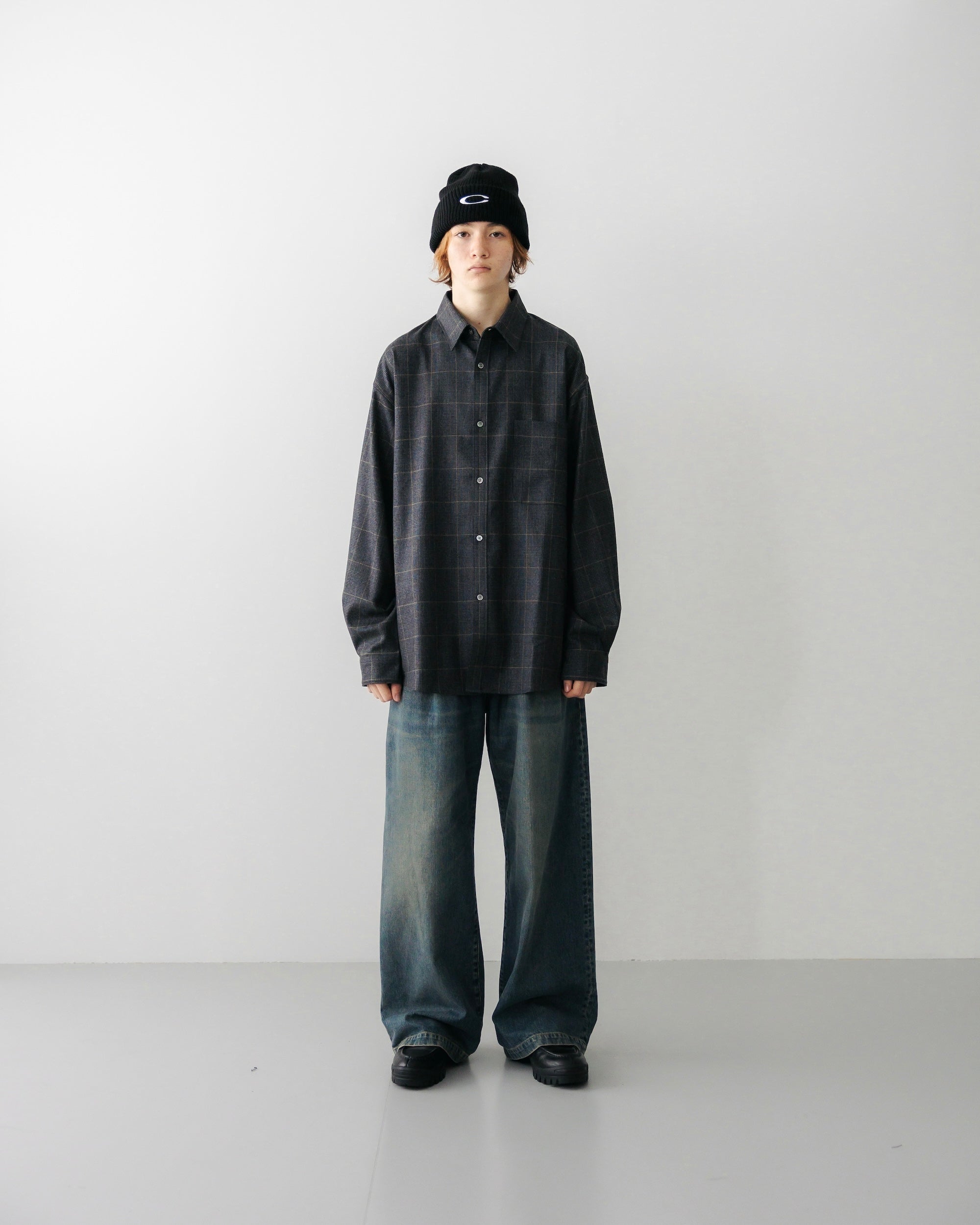 【10.17 THU 20:00- IN STOCK】LIGHT WOOL PLAID SHIRT