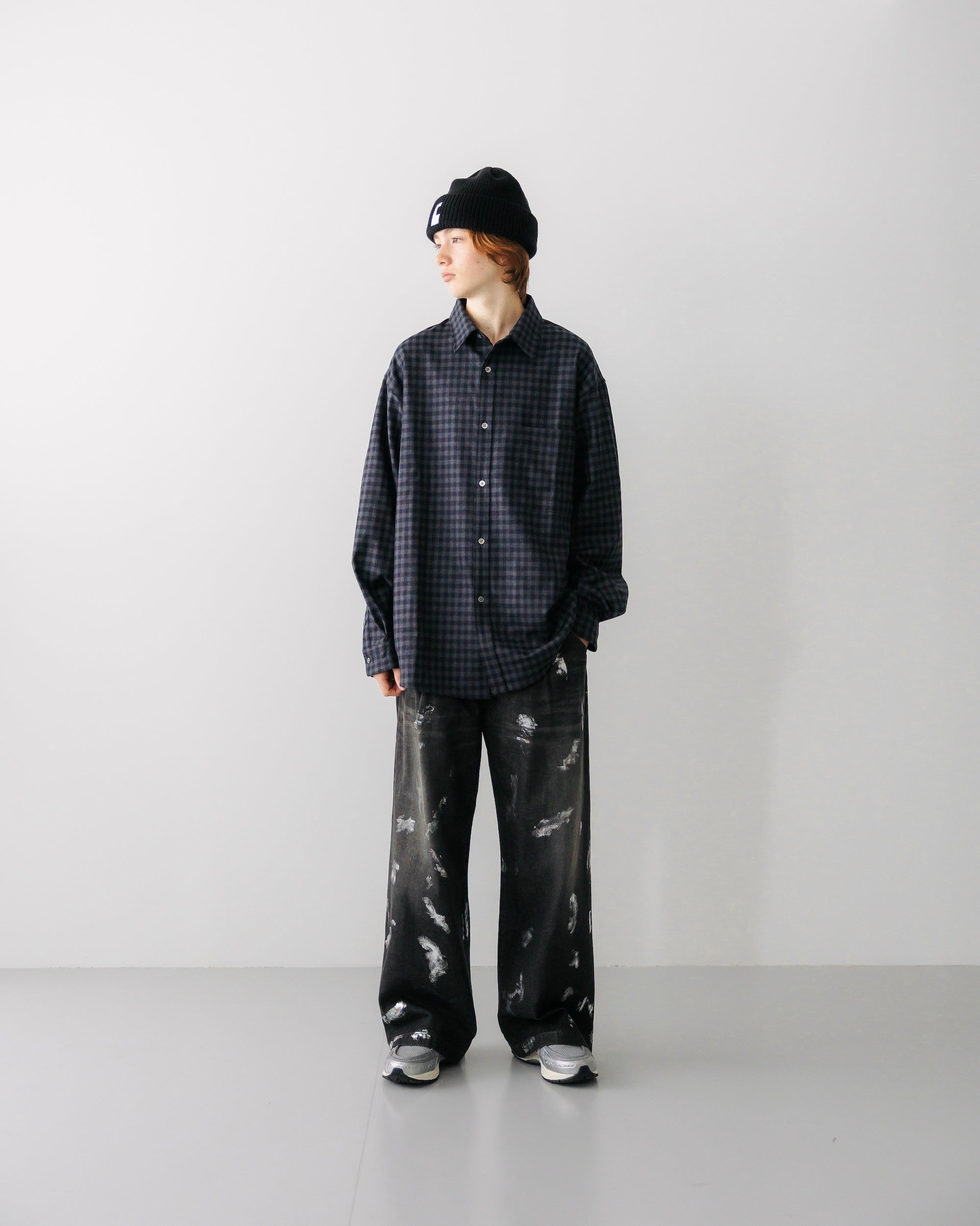 【10.17 THU 20:00- IN STOCK】LIGHT WOOL PLAID SHIRT