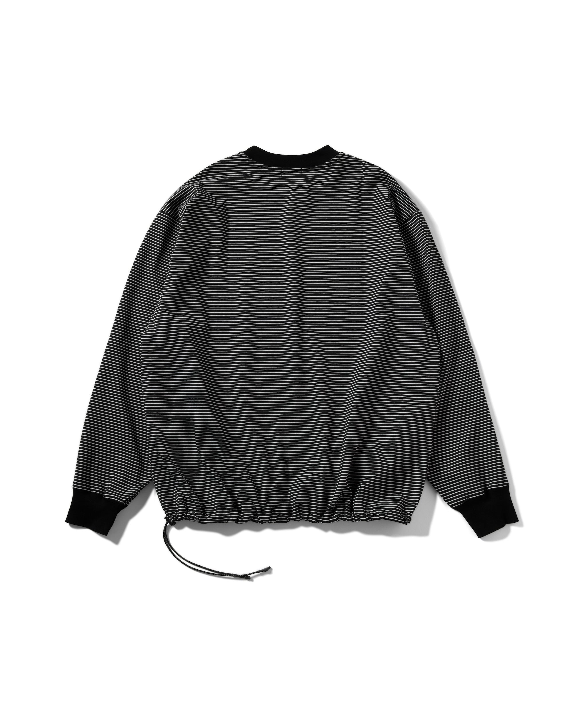 STRIPED MASSIVE L/S T-SHIRT WITH DRAWSTRINGS