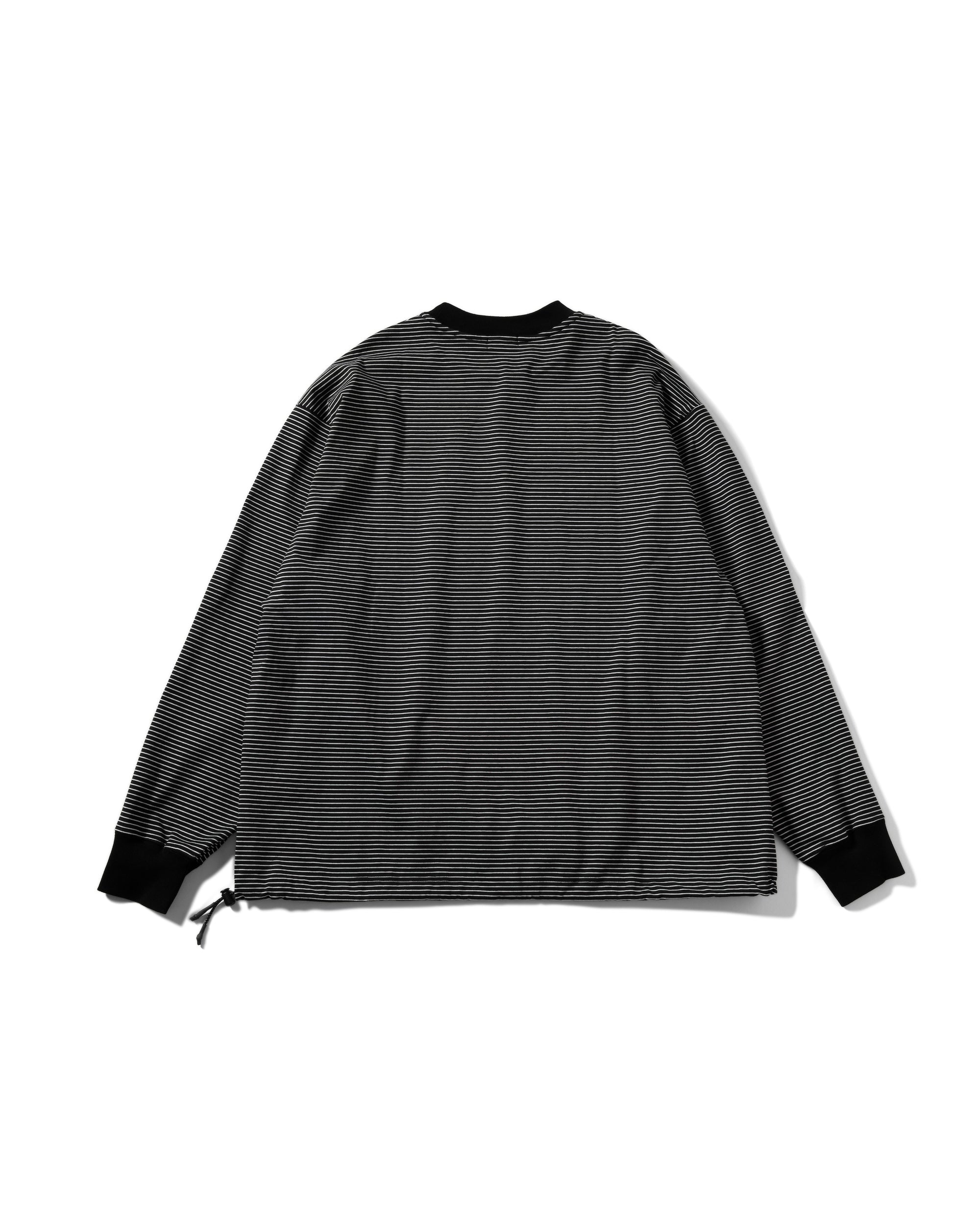 【4.14 SUN 20:00- IN STOCK】STRIPED MASSIVE L/S T-SHIRT WITH DRAWSTRINGS