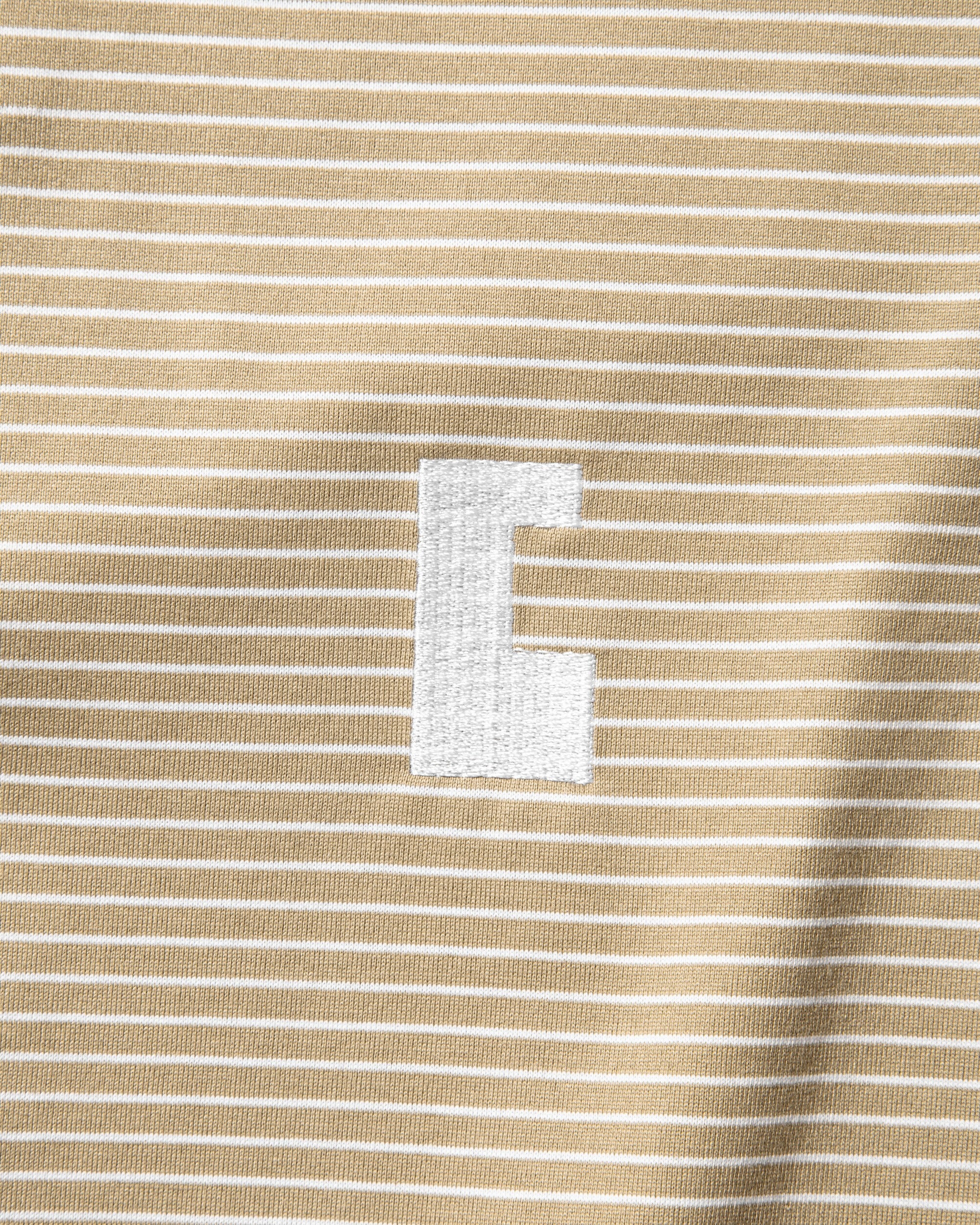 【9.8 SUN 20:00- IN STOCK】STRIPED MASSIVE L/S POLO SHIRT WITH DRAWSTRINGS FOR YES GOOD MARKET