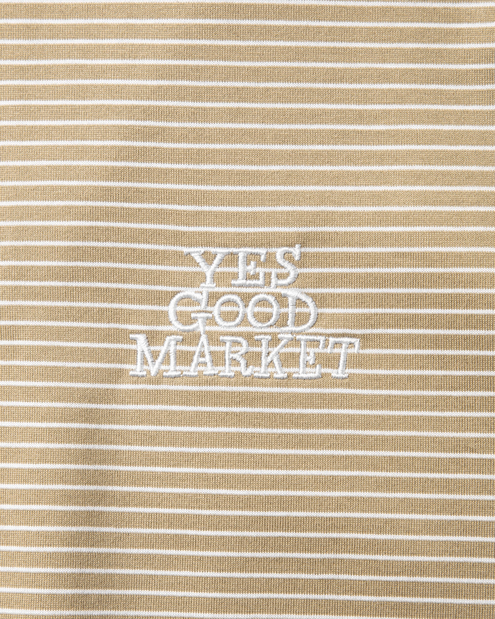 【9.8 SUN 20:00- IN STOCK】STRIPED MASSIVE L/S POLO SHIRT WITH DRAWSTRINGS FOR YES GOOD MARKET