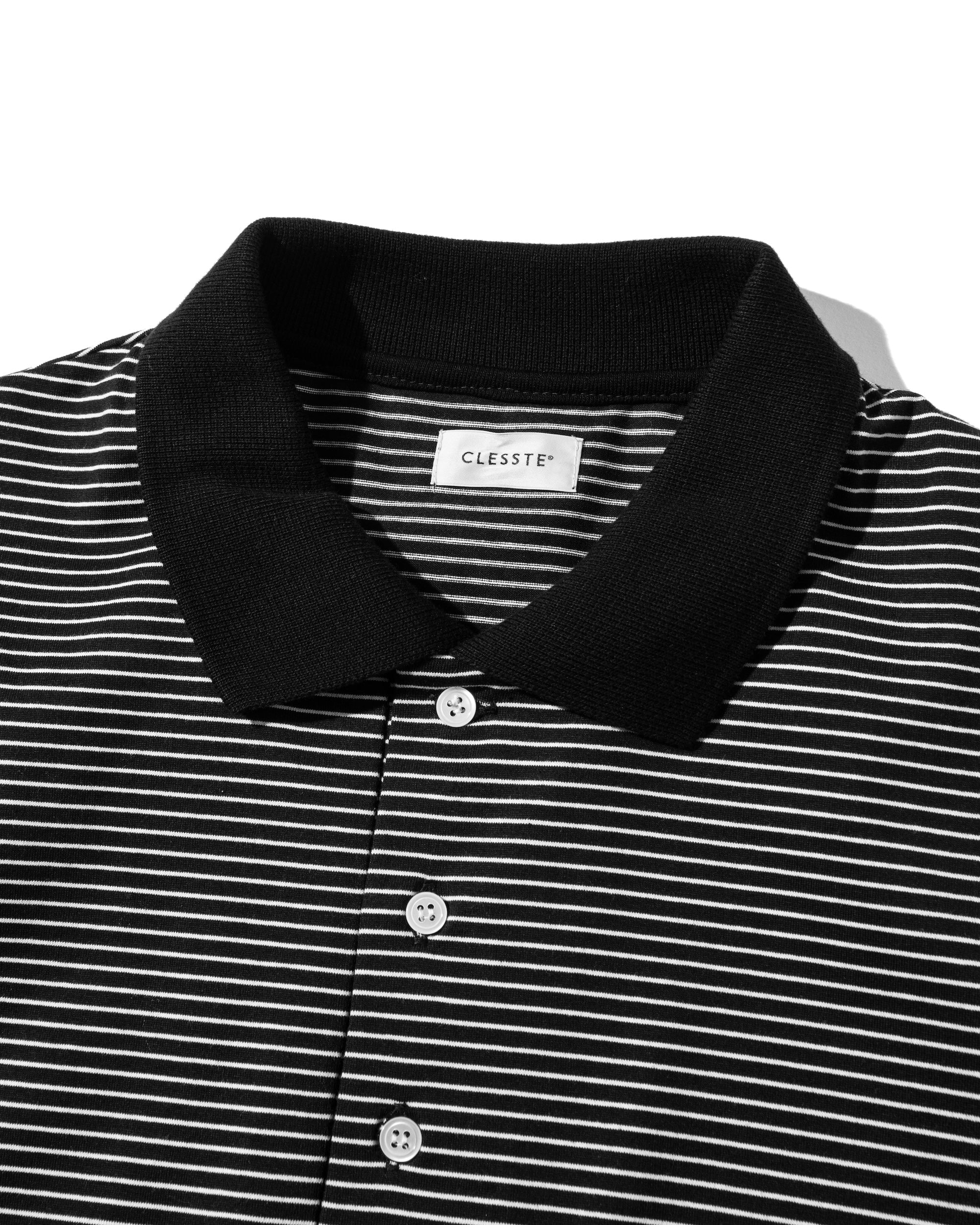 【9.8 SUN 20:00- IN STOCK】STRIPED MASSIVE L/S POLO SHIRT WITH DRAWSTRINGS FOR YES GOOD MARKET