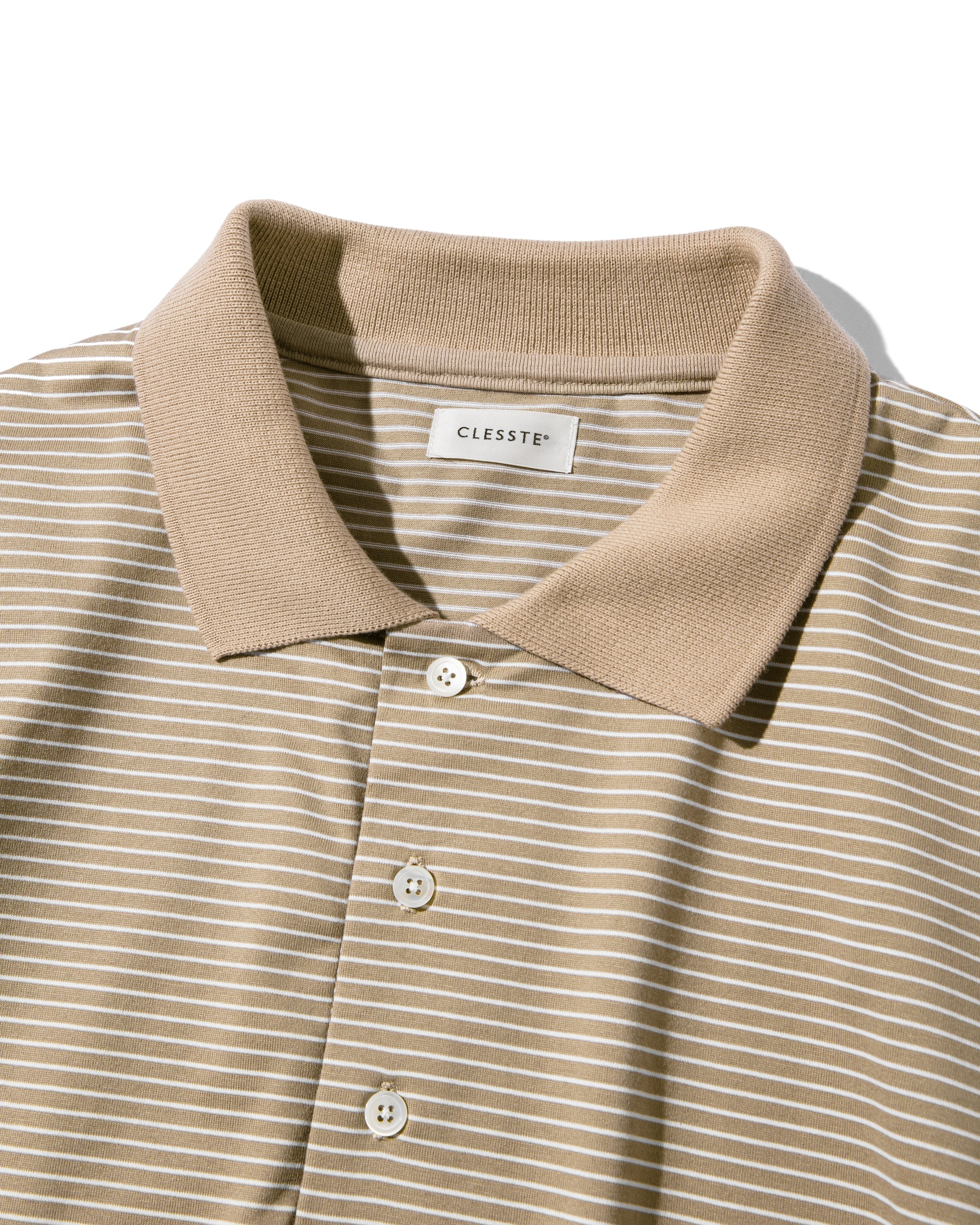 【9.8 SUN 20:00- IN STOCK】STRIPED MASSIVE L/S POLO SHIRT WITH DRAWSTRINGS FOR YES GOOD MARKET