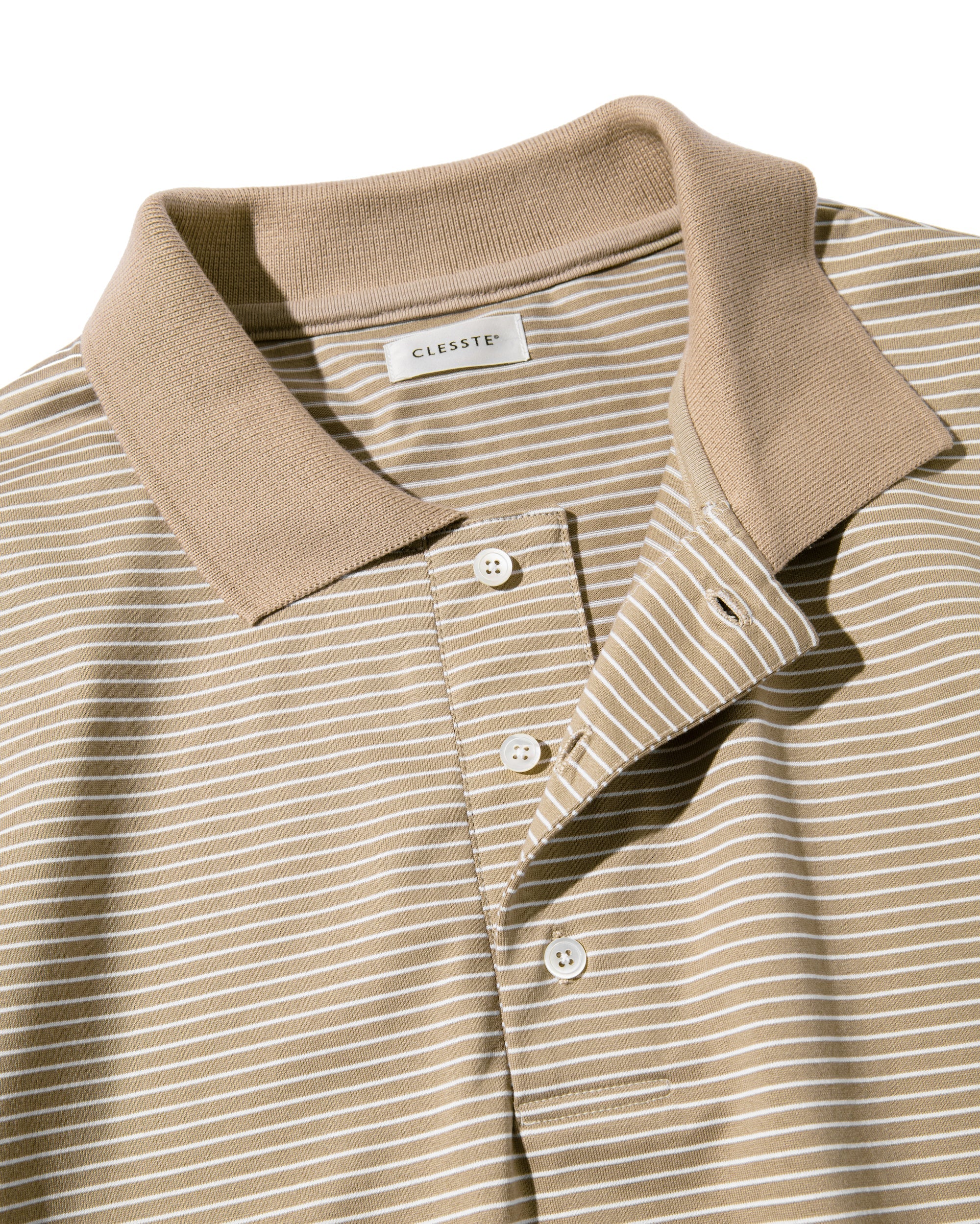 【9.8 SUN 20:00- IN STOCK】STRIPED MASSIVE L/S POLO SHIRT WITH DRAWSTRINGS FOR YES GOOD MARKET