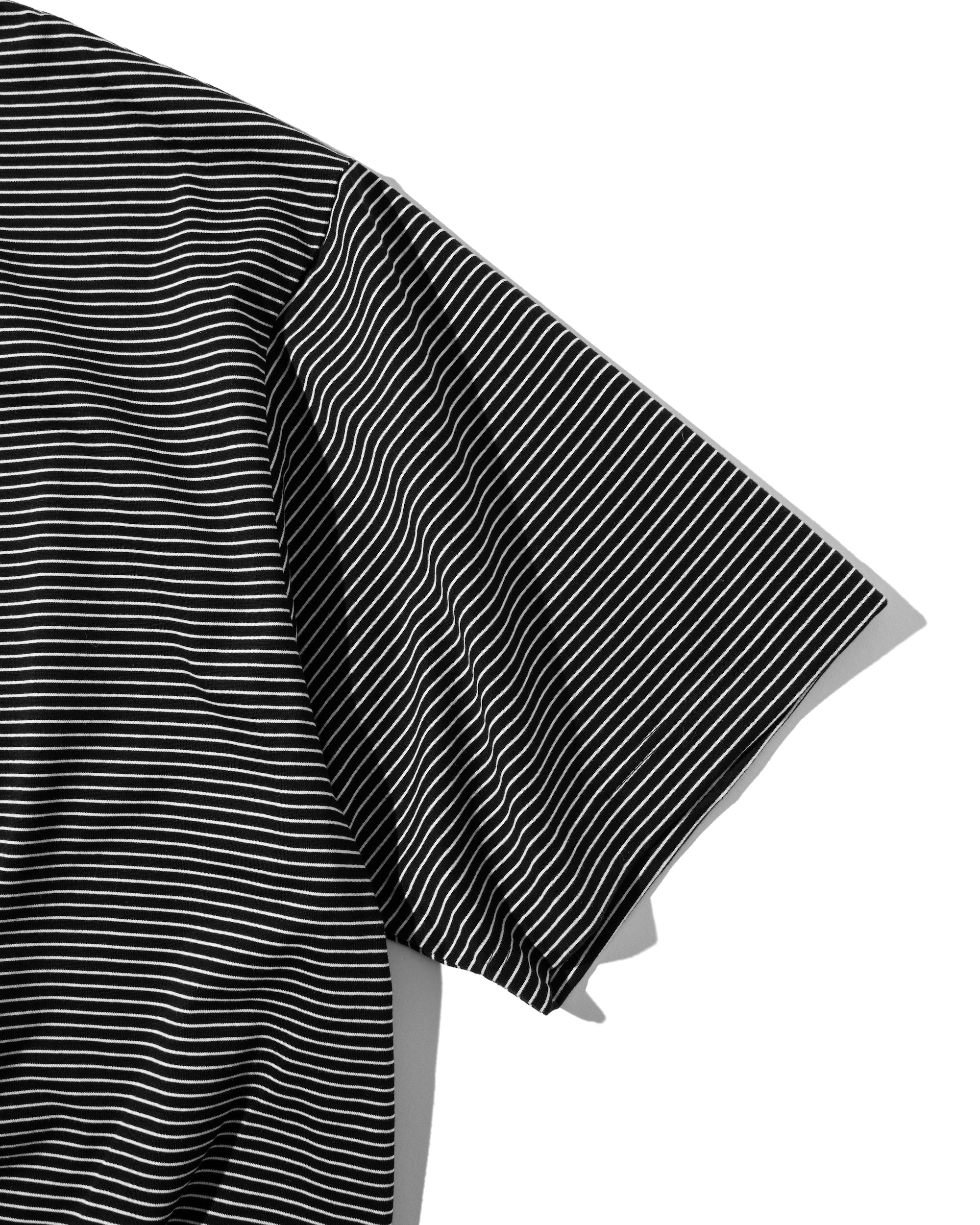 STRIPED MASSIVE S/S POLO SHIRT WITH DRAWSTRINGS