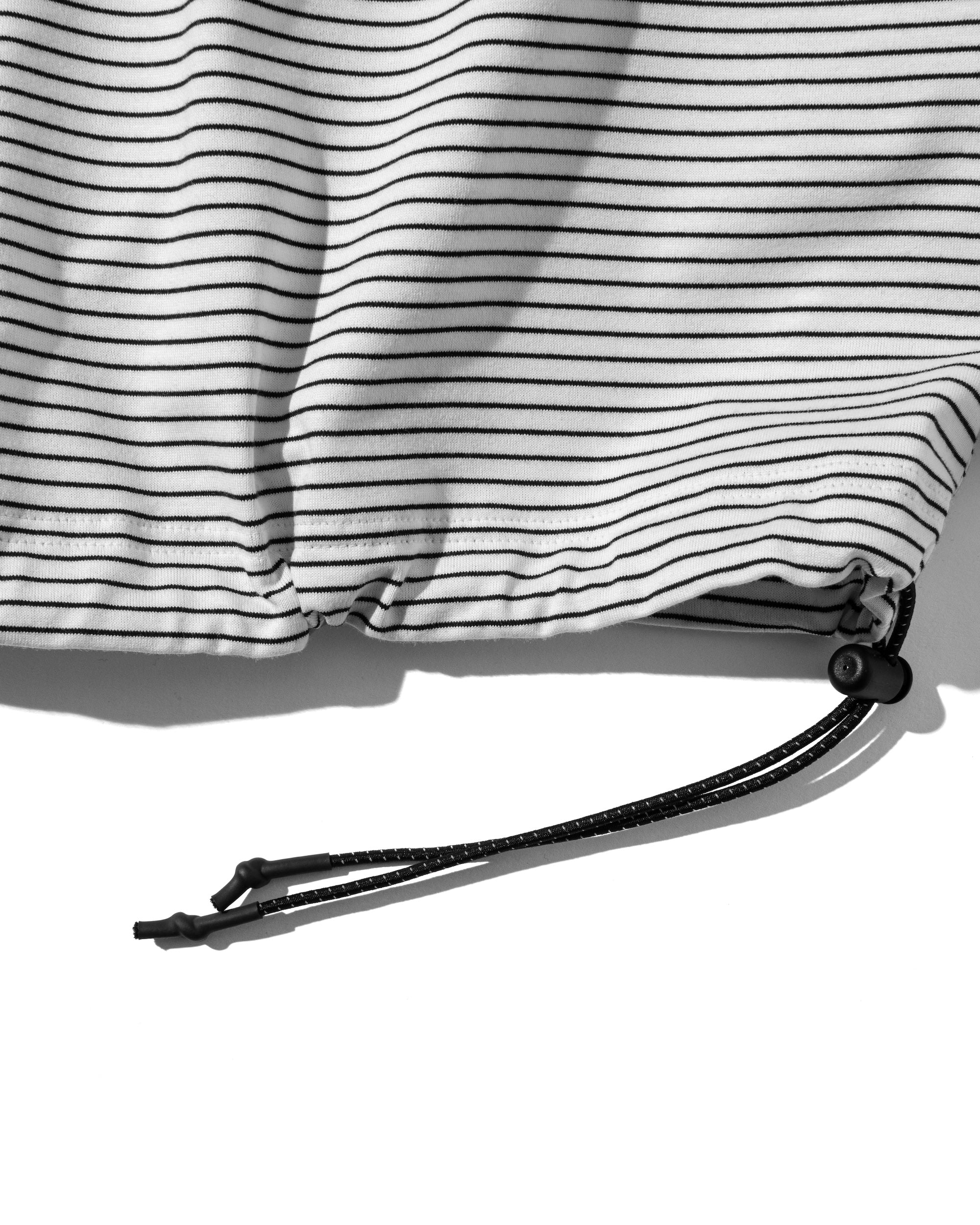 【9.8 SUN 20:00- IN STOCK】STRIPED MASSIVE L/S POLO SHIRT WITH DRAWSTRINGS FOR YES GOOD MARKET