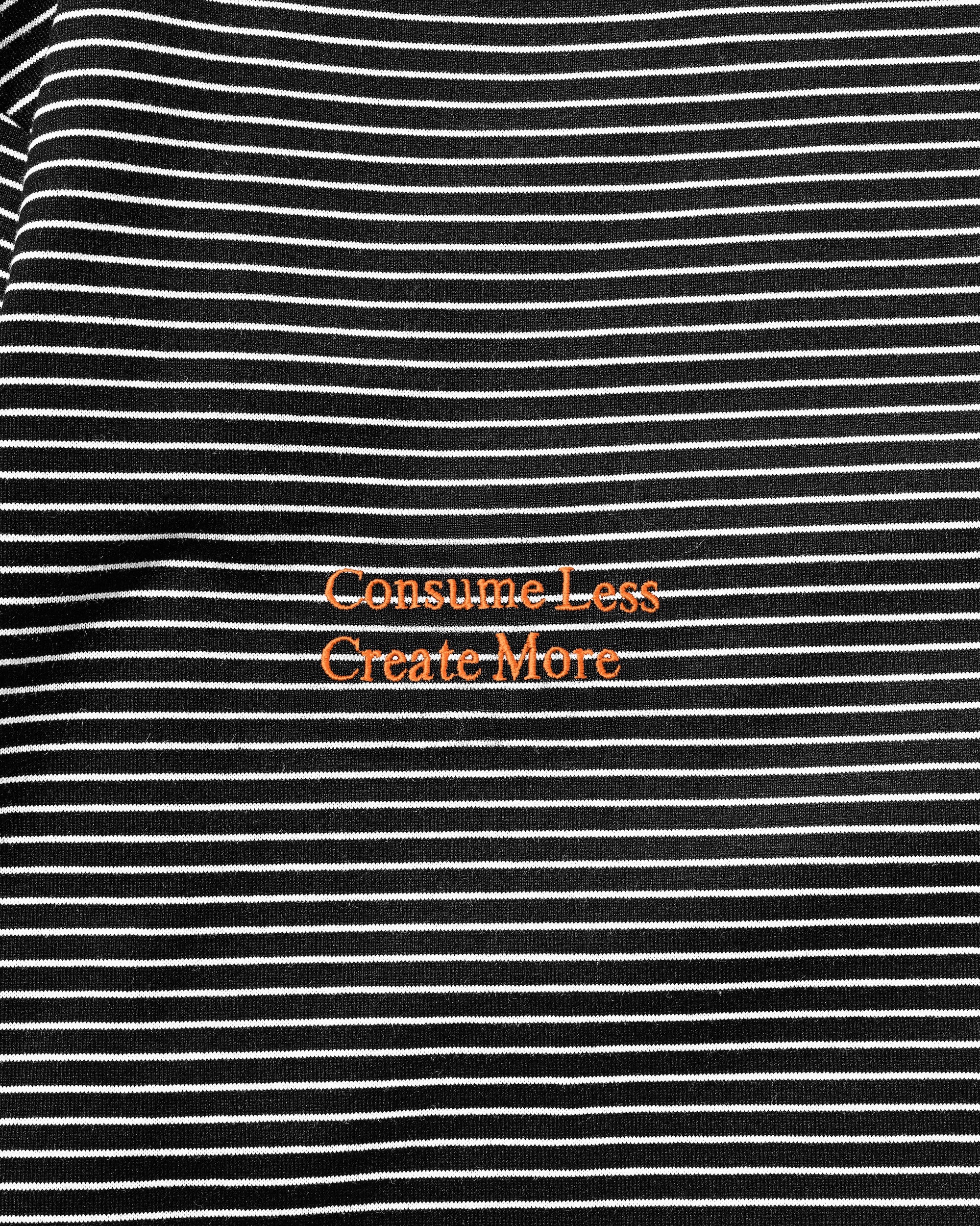 【2.28 SAT 20:00- IN STOCK】"C×CONCEPT" STRIPED L/S T-SHIRT WITH DRAWSTRINGS (BLACK×WHITE)