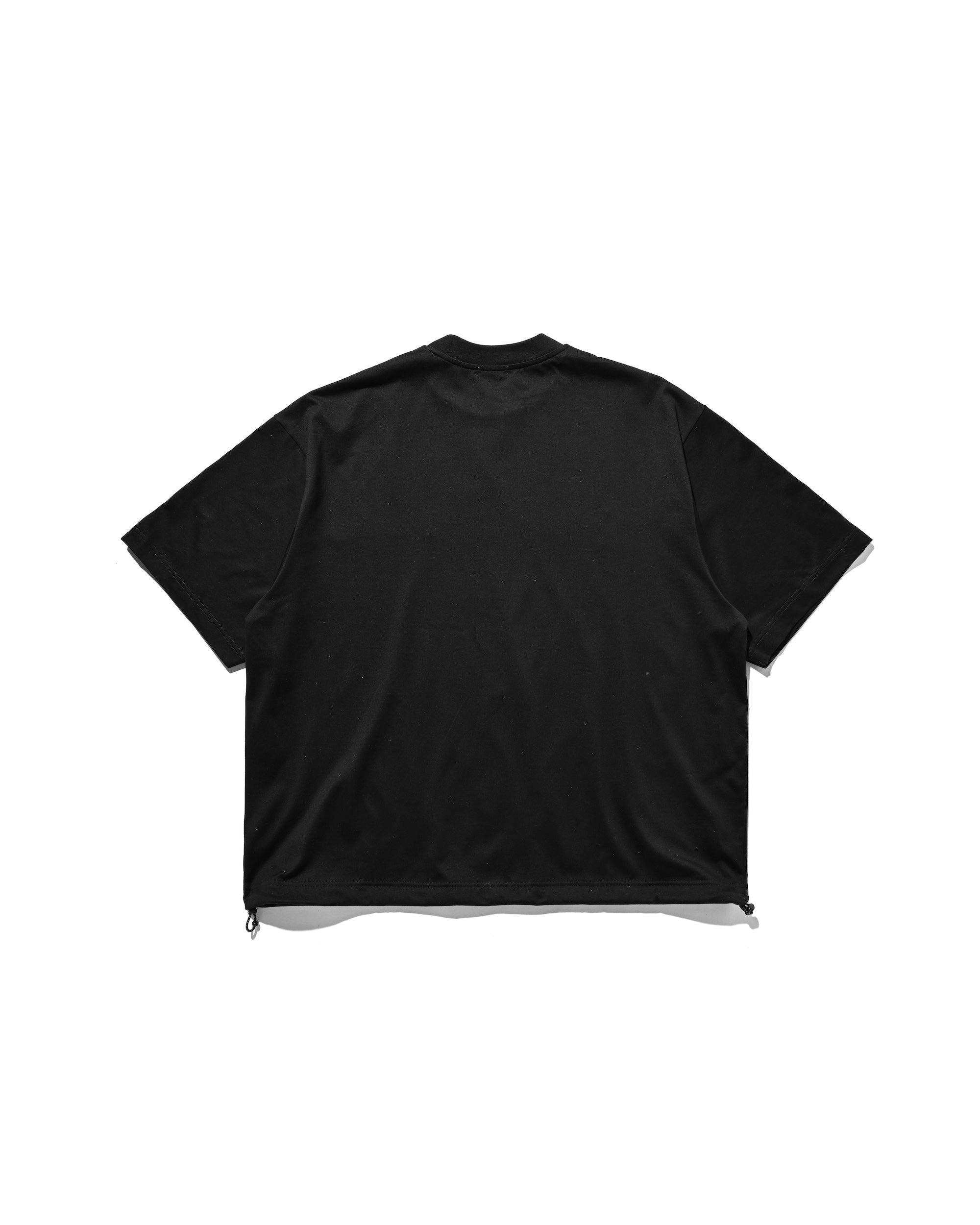【8.23 SAT 20:00- IN STOCK】ENBROIDERY MASSIVE T-SHIRT WITH DRAWSTRINGS (BLACK)
