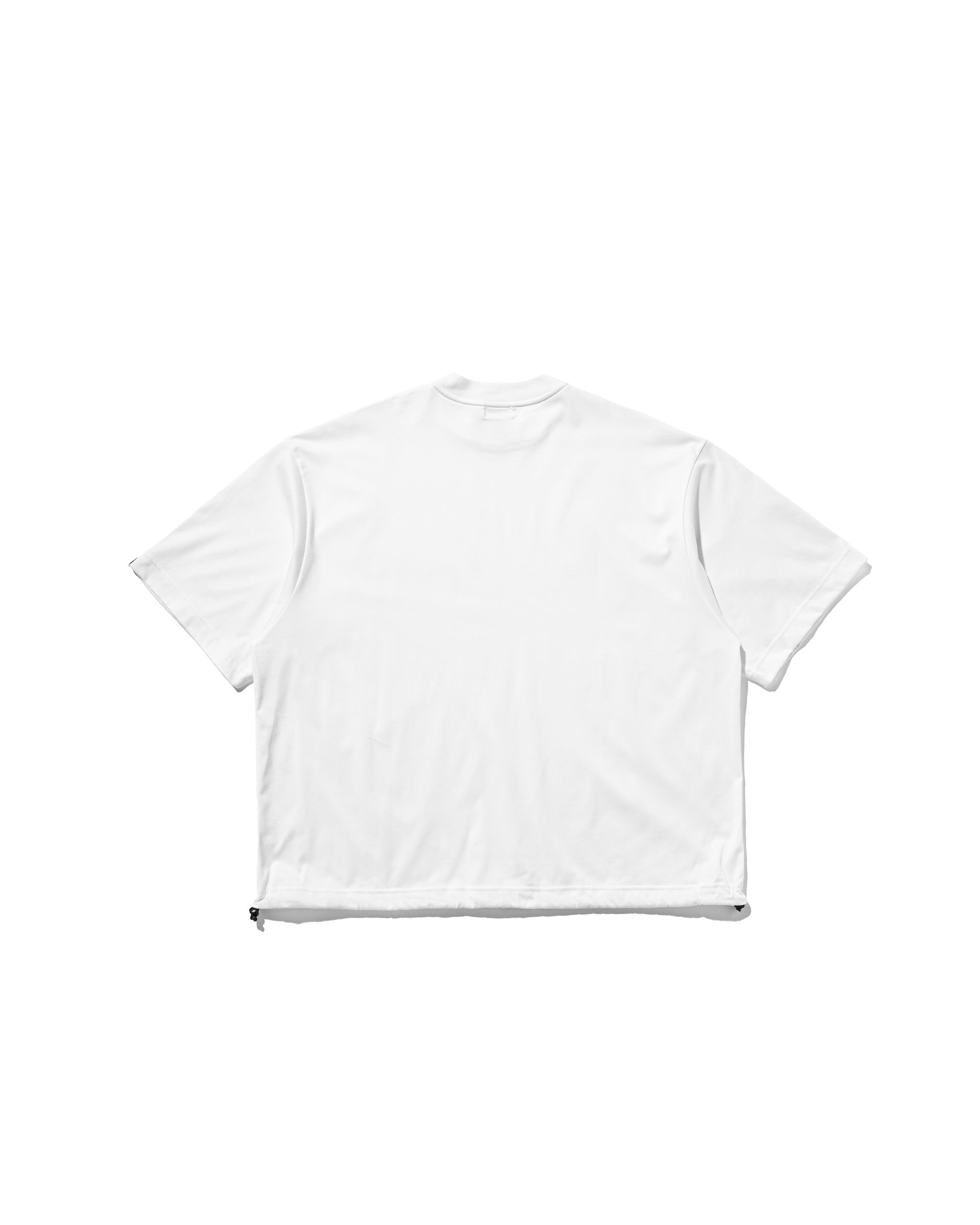 【8.23 SAT 20:00- IN STOCK】BUBBLE LOGO PRINT MASSIVE T-SHIRT WITH DRAWSTRINGS (WHITE)