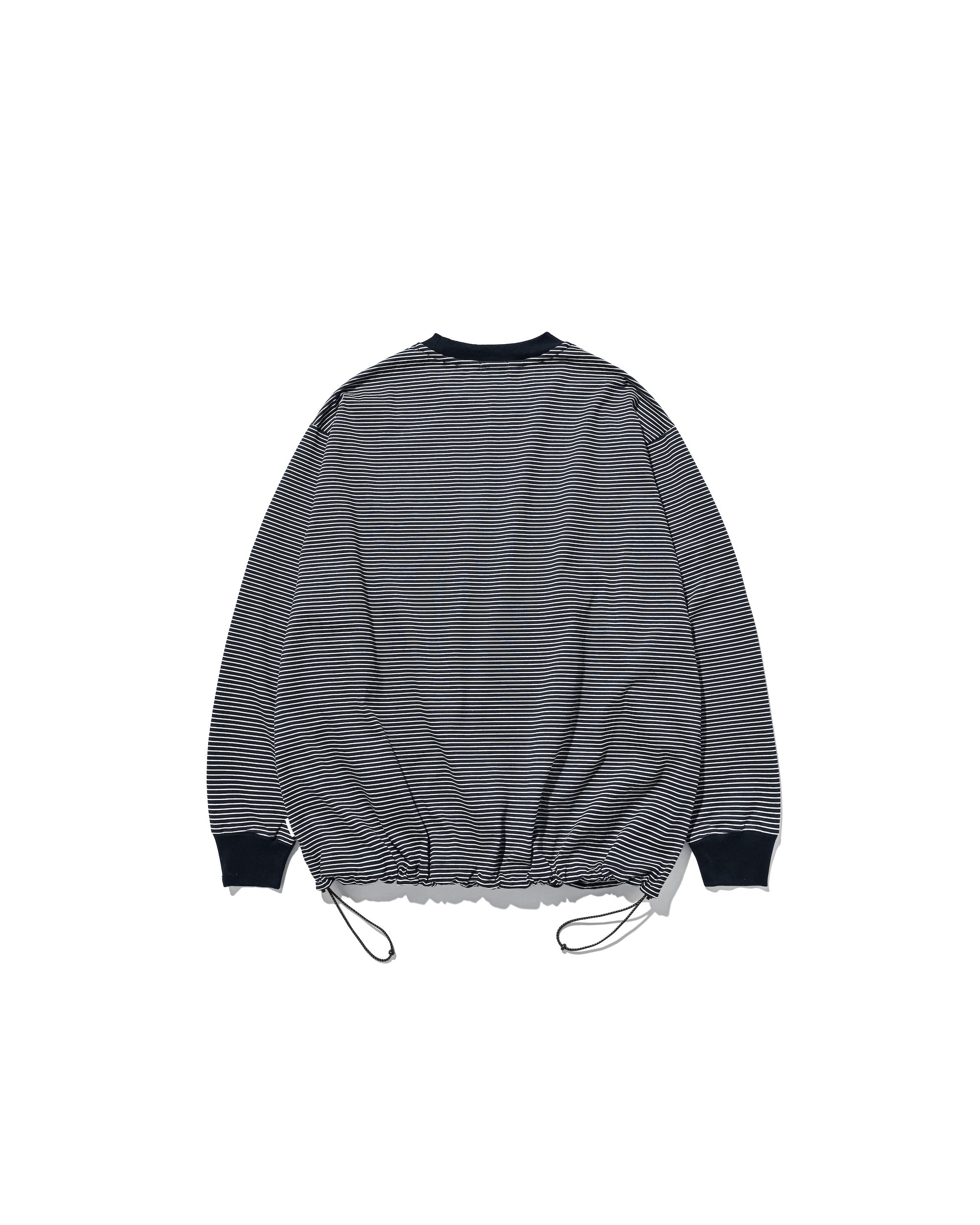 【10.15 WED 20:00- IN STOCK】"C"STRIPED L/S T-SHIRT WITH DRAWSTRINGS FOR YGM (NAVY×WHITE)