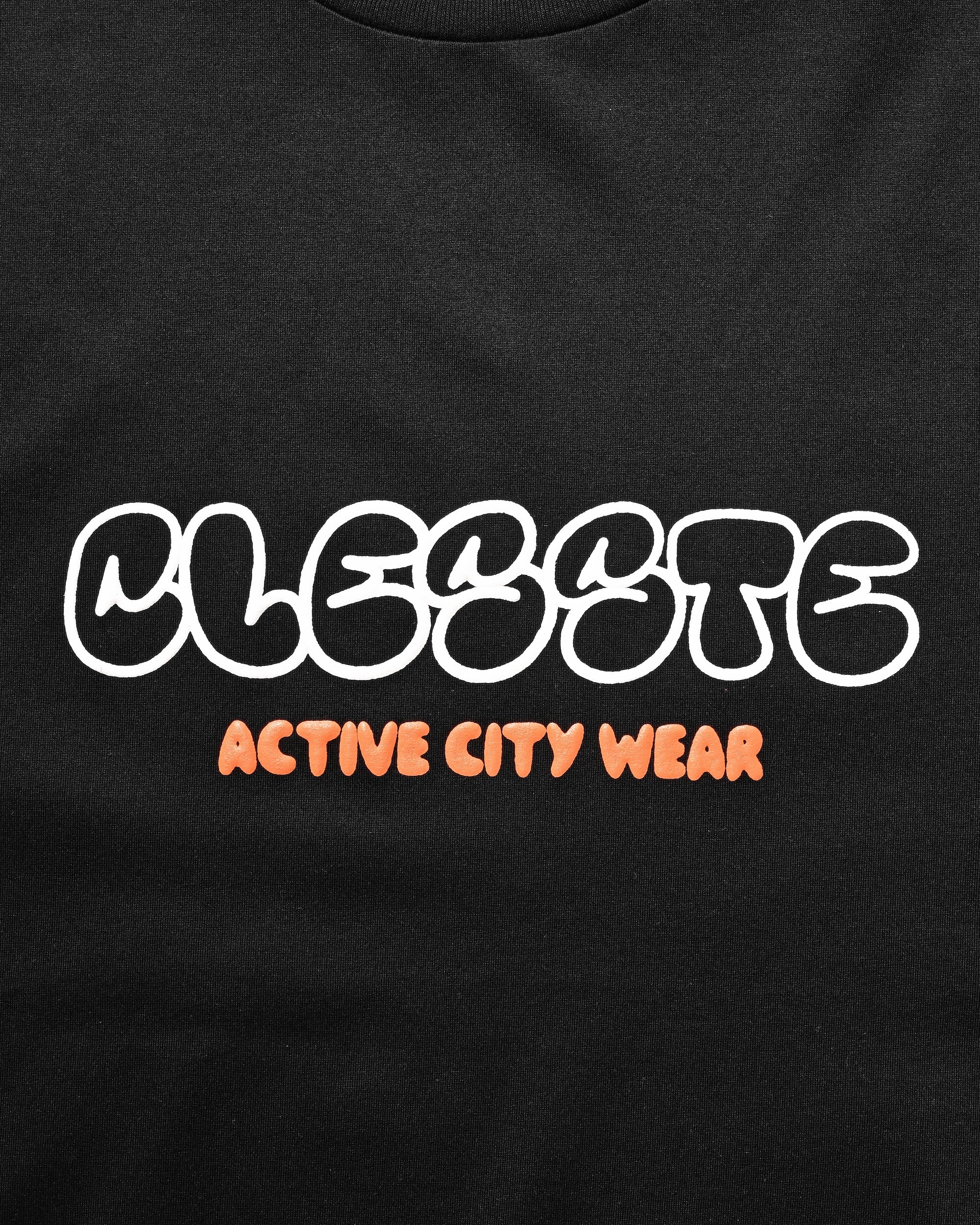 【8.23 SAT 20:00- IN STOCK】BUBBLE LOGO PRINT MASSIVE T-SHIRT WITH DRAWSTRINGS (BLACK)
