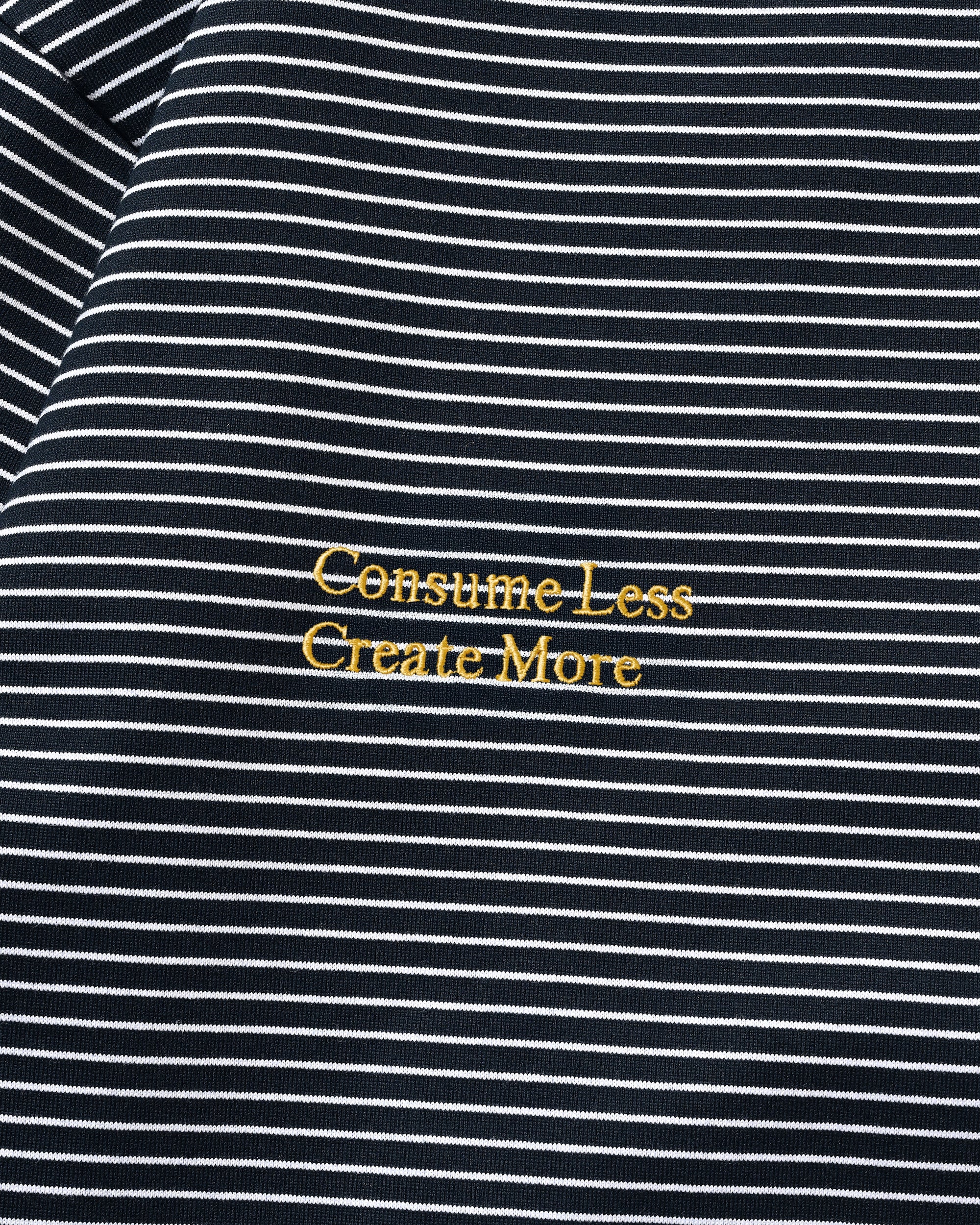 【2.28 SAT 20:00- IN STOCK】"C×CONCEPT" STRIPED L/S T-SHIRT WITH DRAWSTRINGS (NAVY×WHITE)