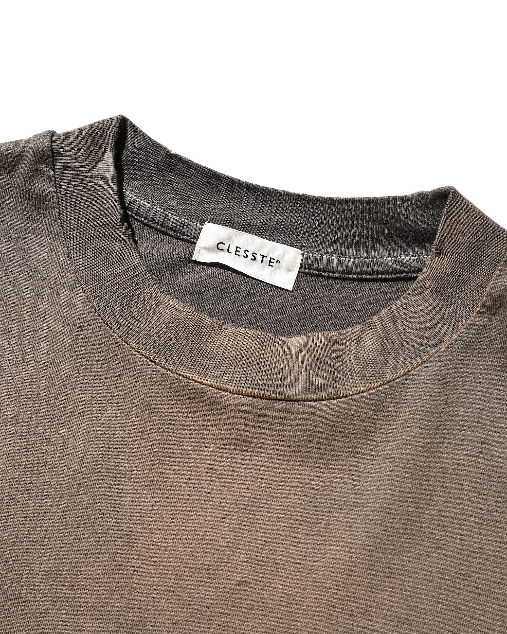 【10.1 WED 20:00- IN STOCK】GRADATION DYED L/S T-SHIRT WITH DRAWSTRINGS (BROWN)