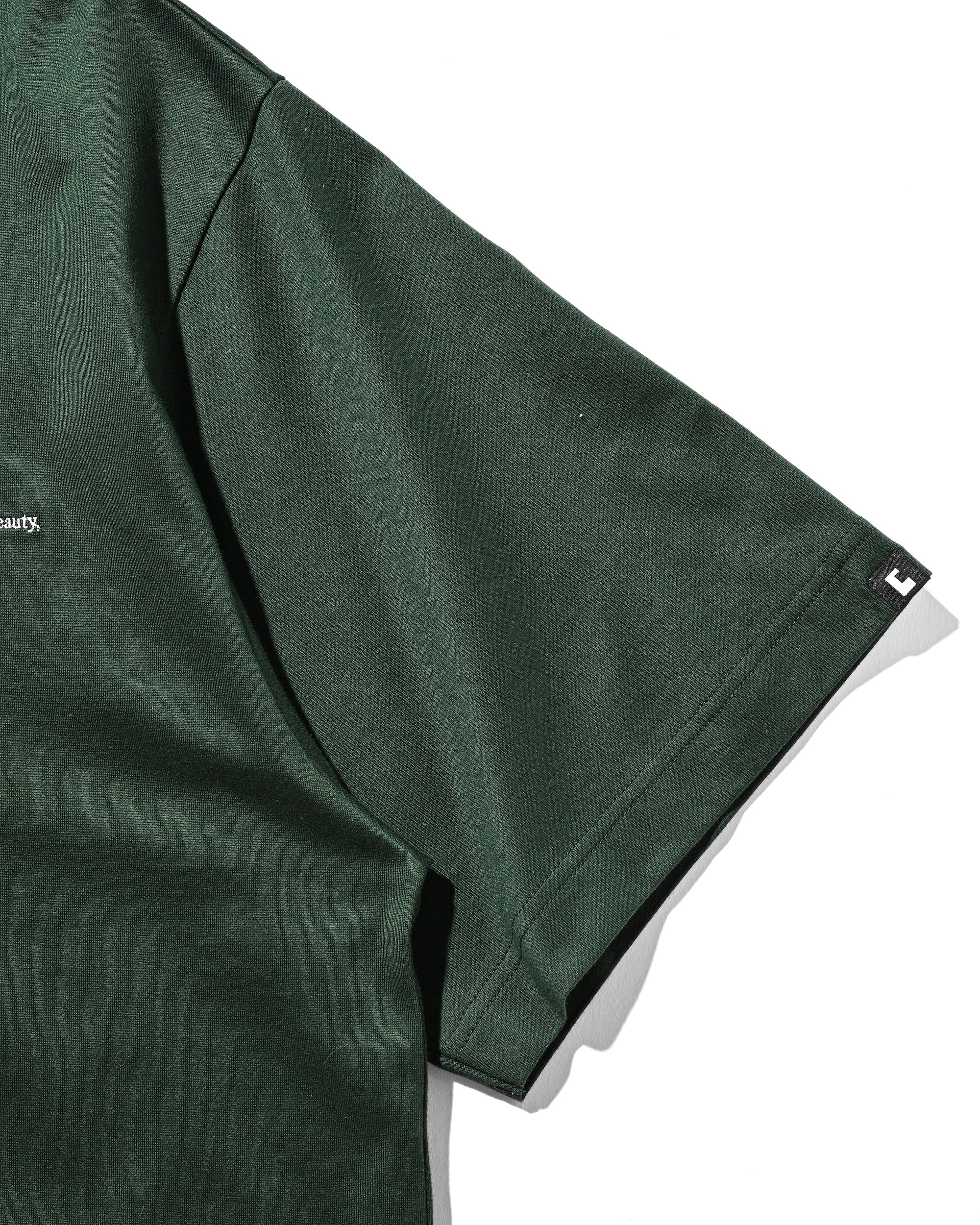 【8.23 SAT 20:00- IN STOCK】ENBROIDERY MASSIVE T-SHIRT WITH DRAWSTRINGS (GREEN)