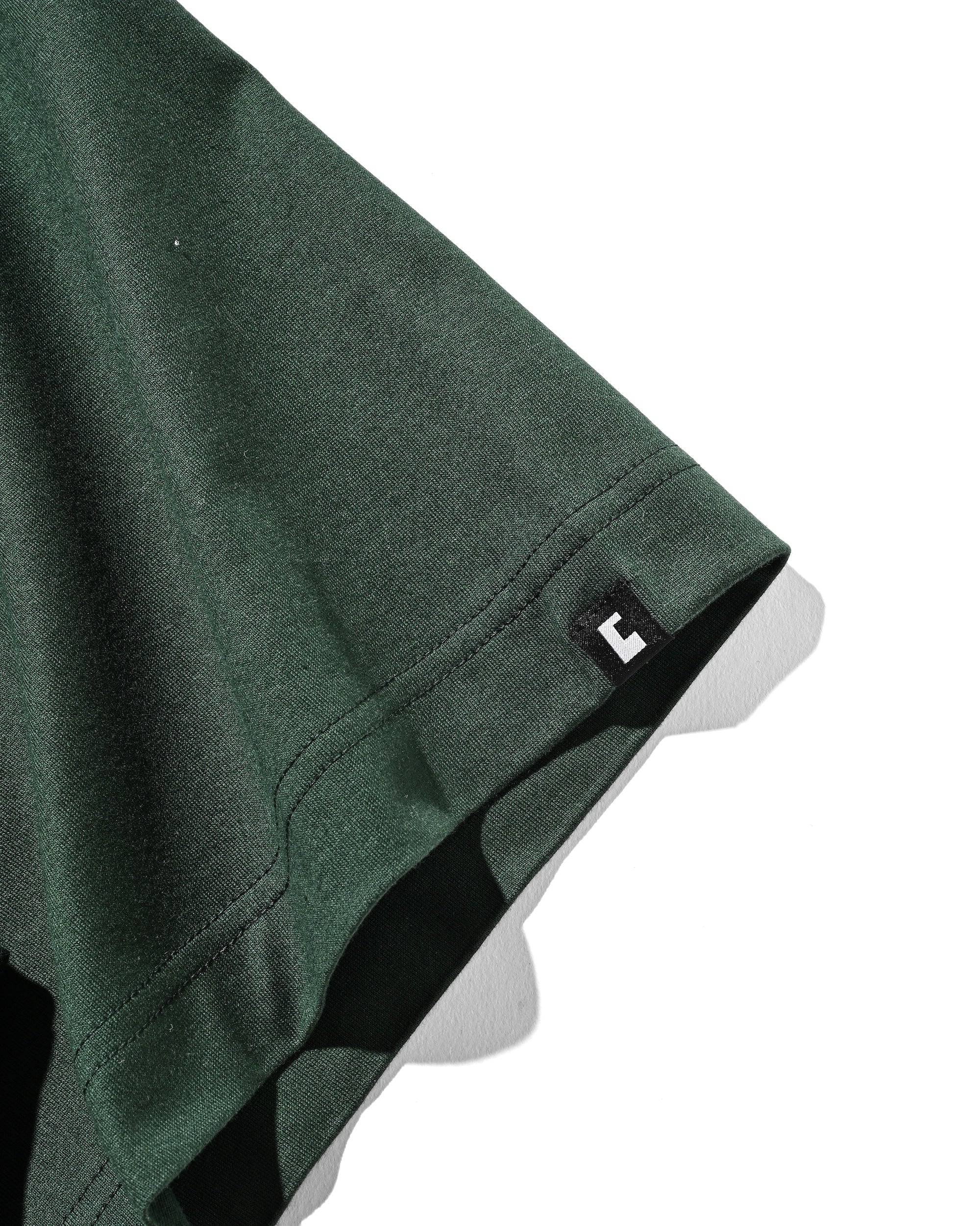 【8.23 SAT 20:00- IN STOCK】ENBROIDERY MASSIVE T-SHIRT WITH DRAWSTRINGS (GREEN)