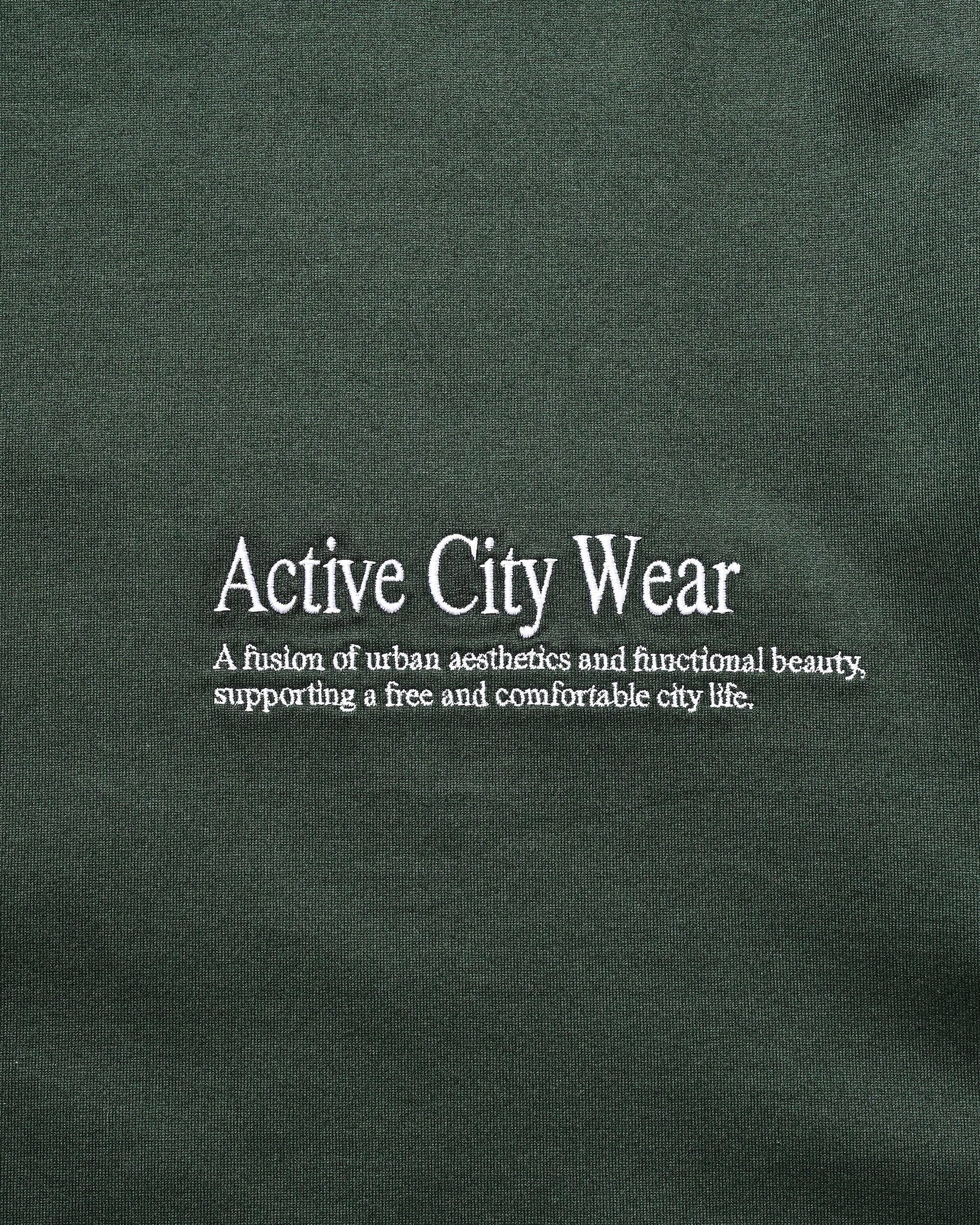 【8.23 SAT 20:00- IN STOCK】ENBROIDERY MASSIVE T-SHIRT WITH DRAWSTRINGS (GREEN)
