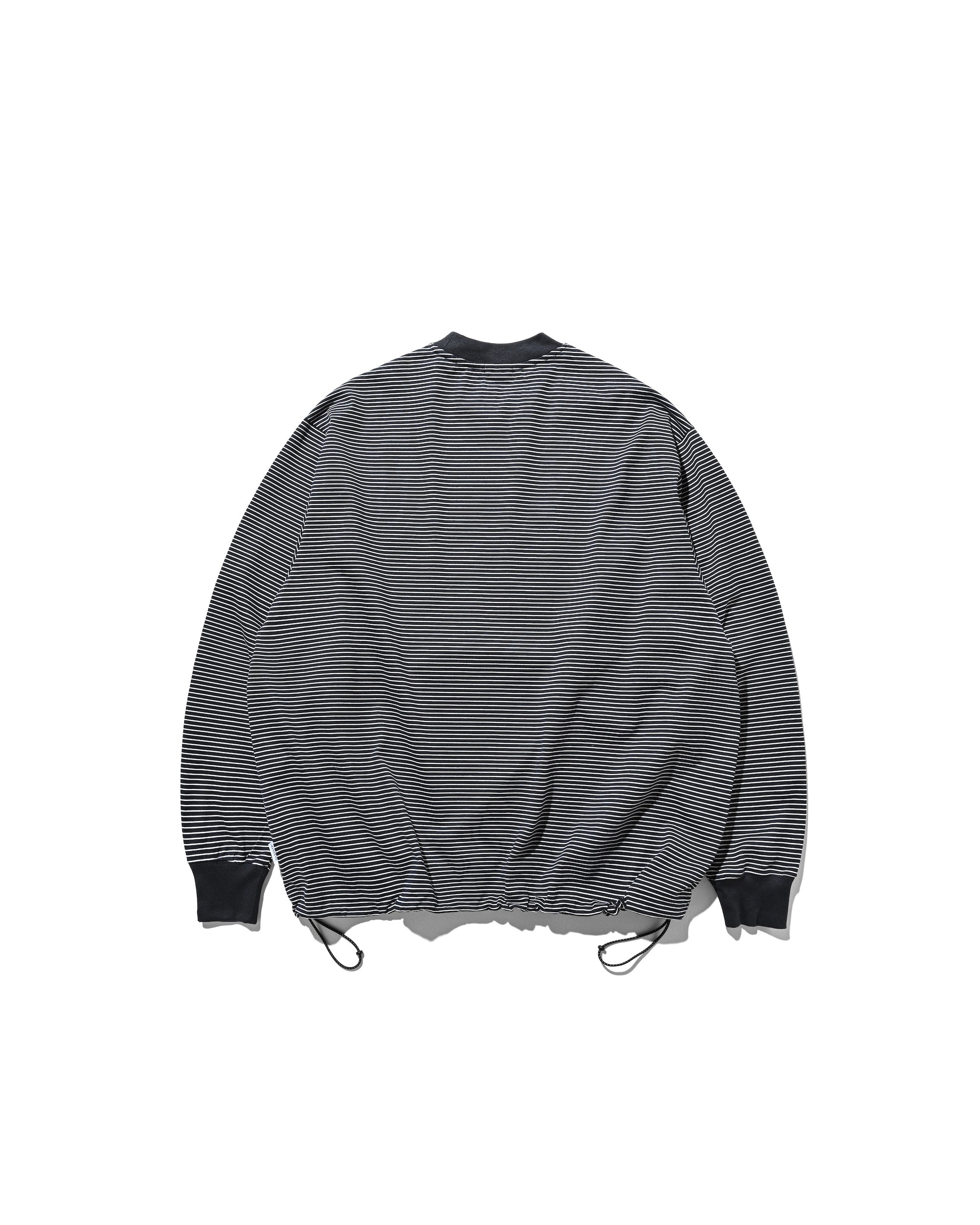 【10.22 WED 20:00- IN STOCK】"C"STRIPED L/S T-SHIRT WITH DRAWSTRINGS (NAVY×WHITE)