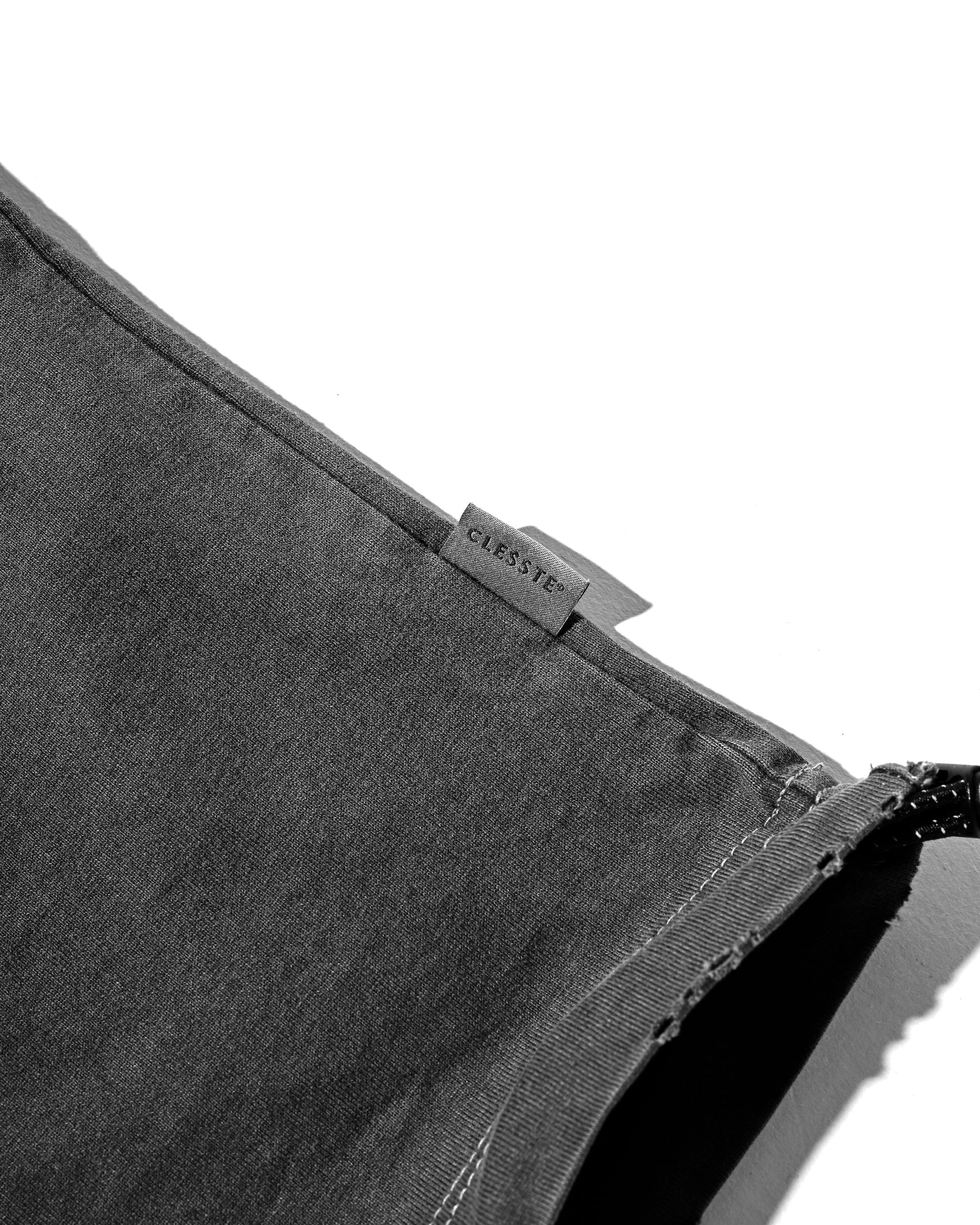 "CLESSTE BOY" PIGMENT DYED S/S T-SHIRT WITH DRAWSTRINGS (FADE BLACK).