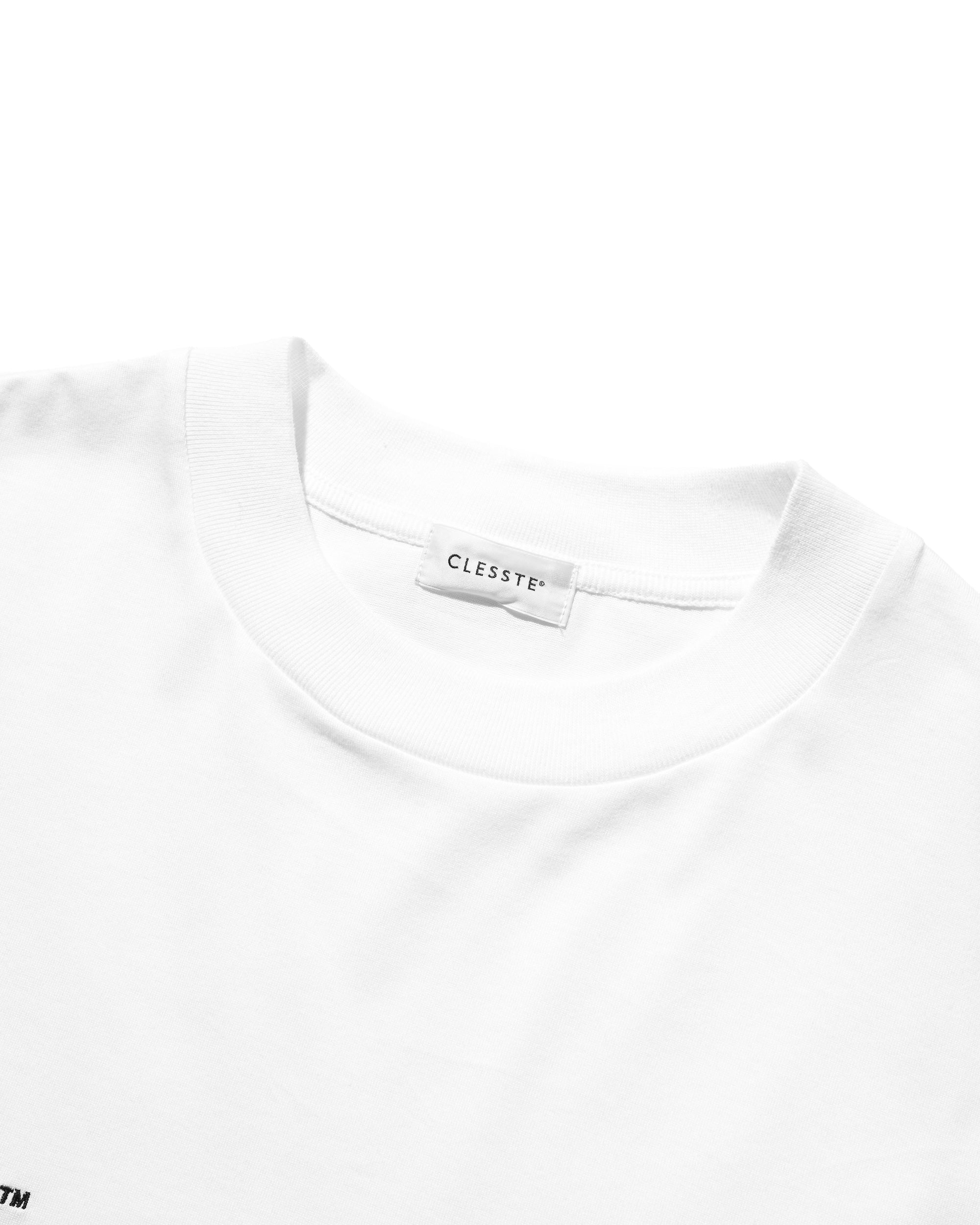【8.23 SAT 20:00- IN STOCK】ENBROIDERY MASSIVE T-SHIRT WITH DRAWSTRINGS (WHITE)