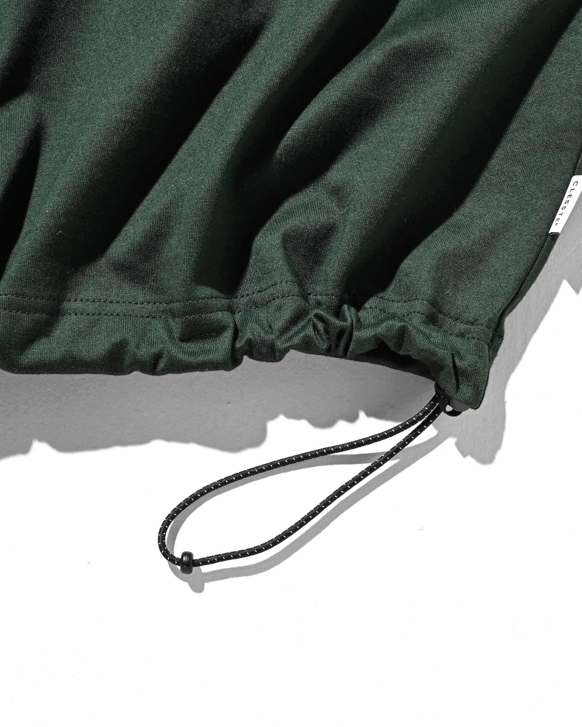 【8.23 SAT 20:00- IN STOCK】ENBROIDERY MASSIVE T-SHIRT WITH DRAWSTRINGS (GREEN)