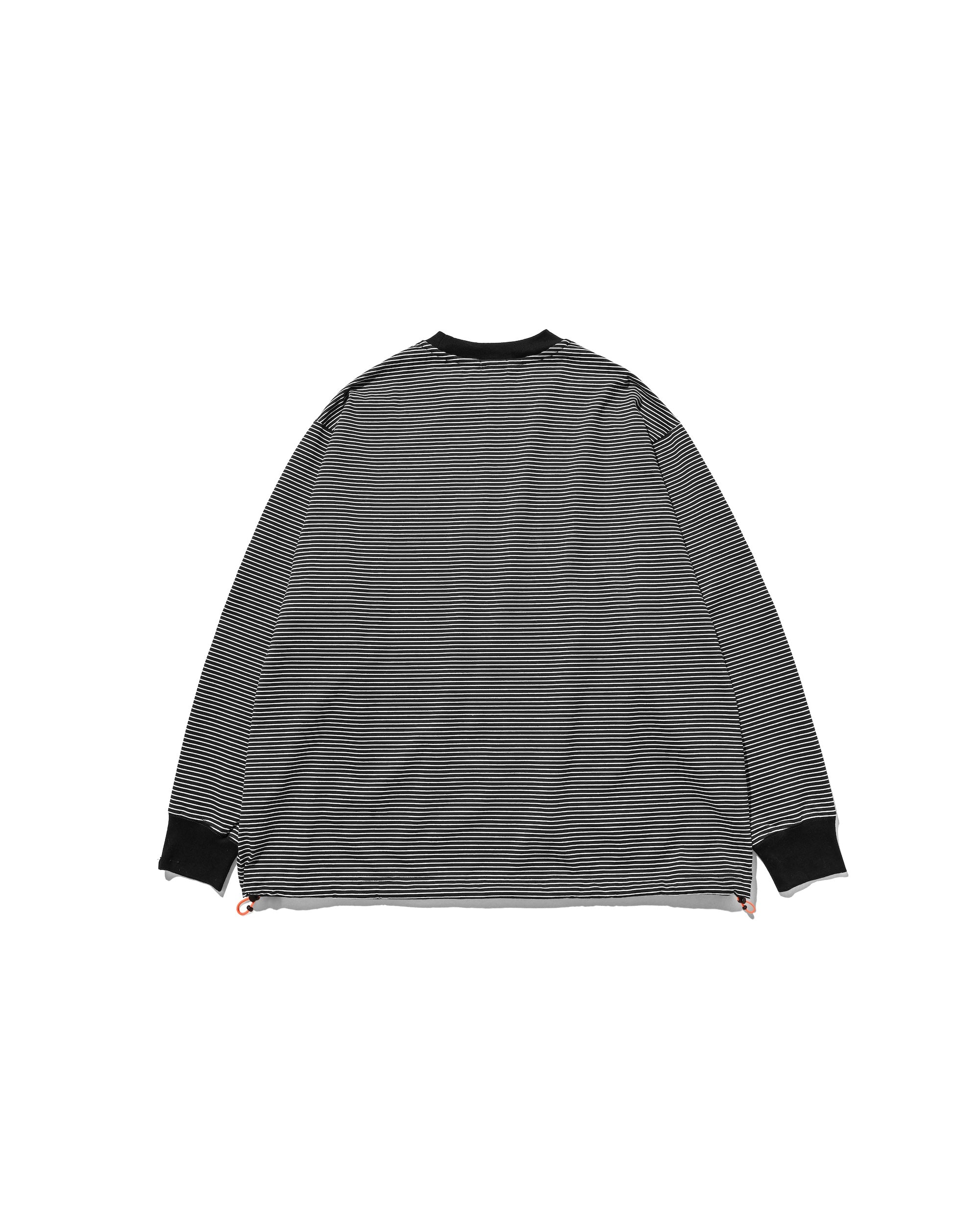【2.28 SAT 20:00- IN STOCK】"C×CONCEPT" STRIPED L/S T-SHIRT WITH DRAWSTRINGS (BLACK×WHITE)
