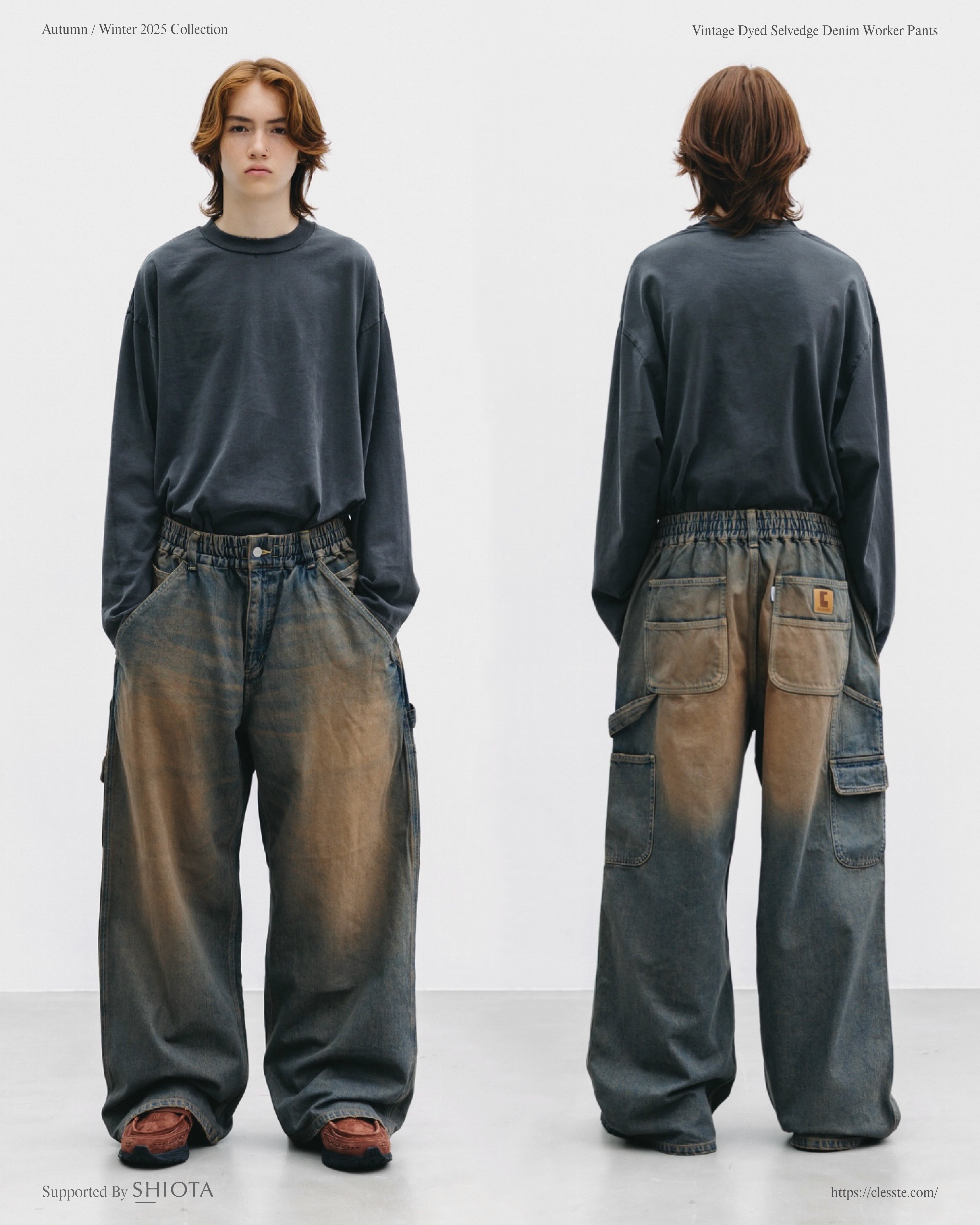 clesste デニムパンツ 11.5 WED 20:00- IN STOCK】VINTAGE DYED SELVEDGE DENIM WORKER